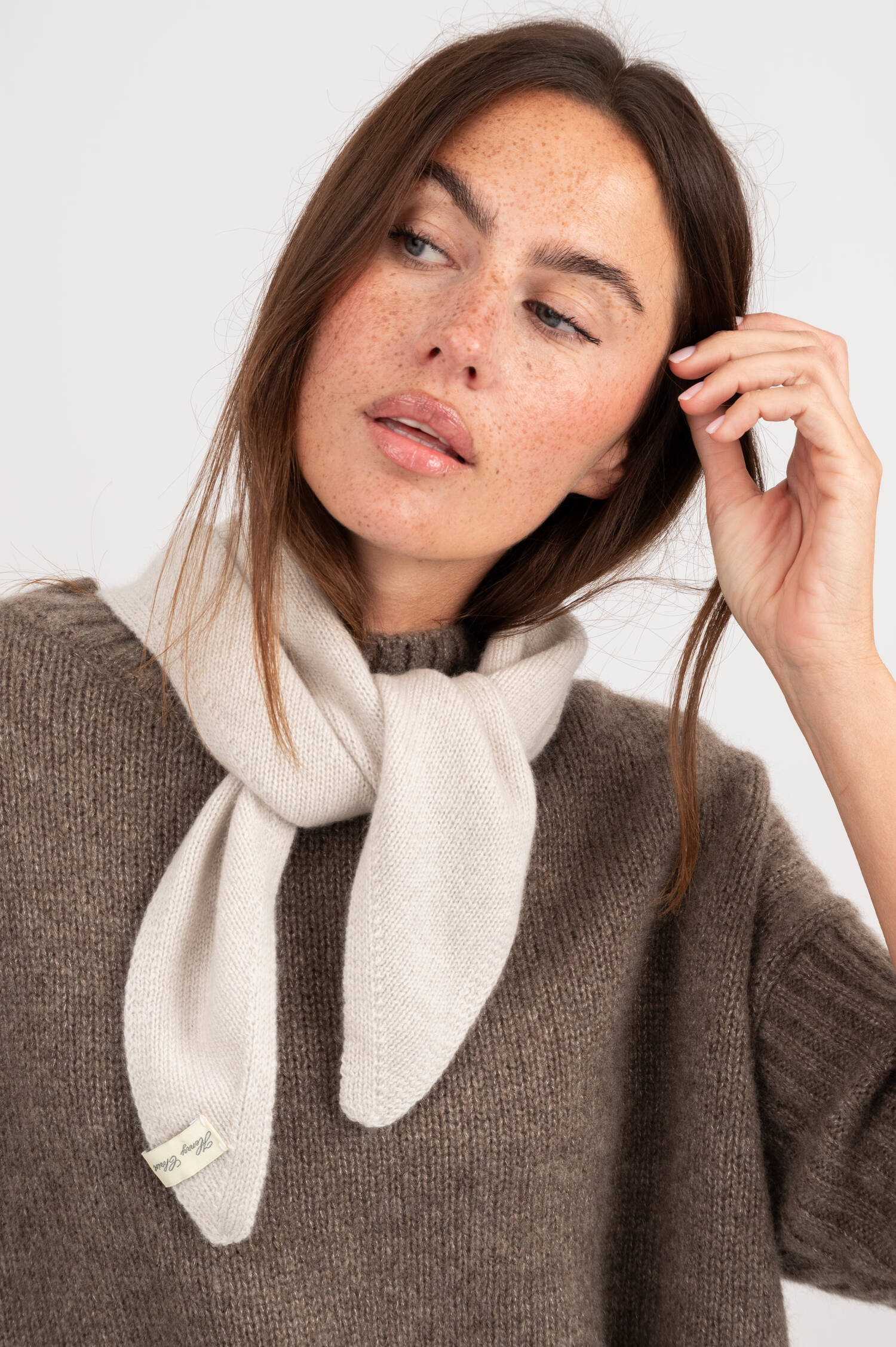 Cashmere Schal in Creme