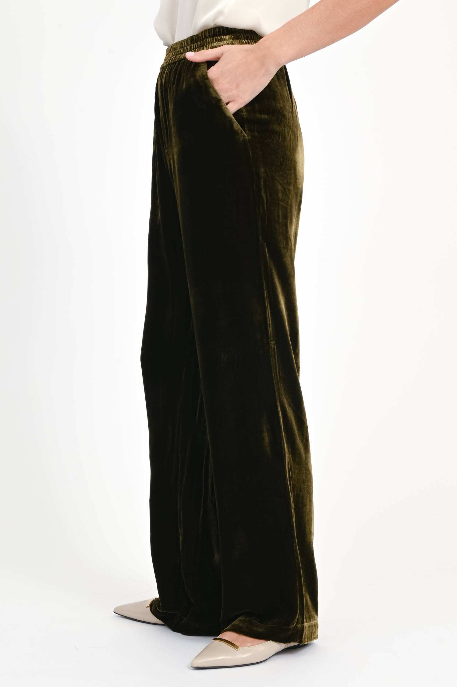 Samt-Hose WINONA in Marsh Green Samt-Hose WINONA in Marsh Green