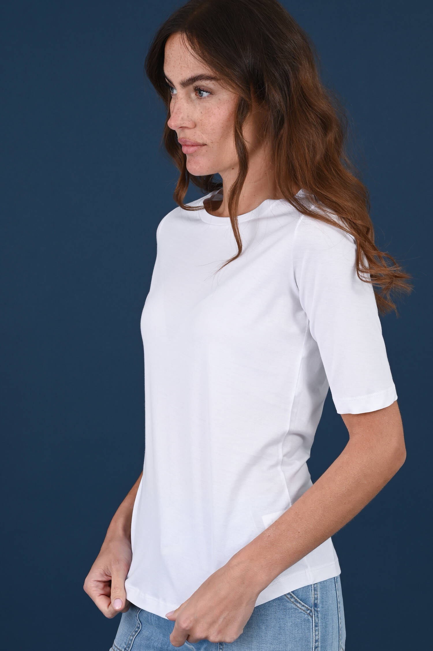Baumwoll-Shirt FANNY in Bianco