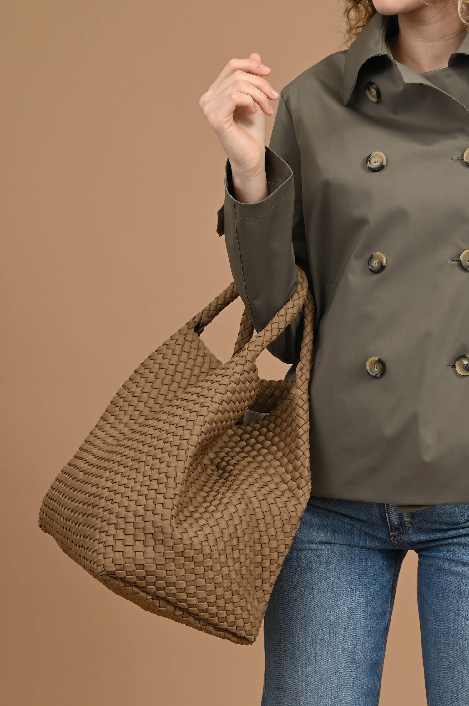 Neopren Shopper in Braun