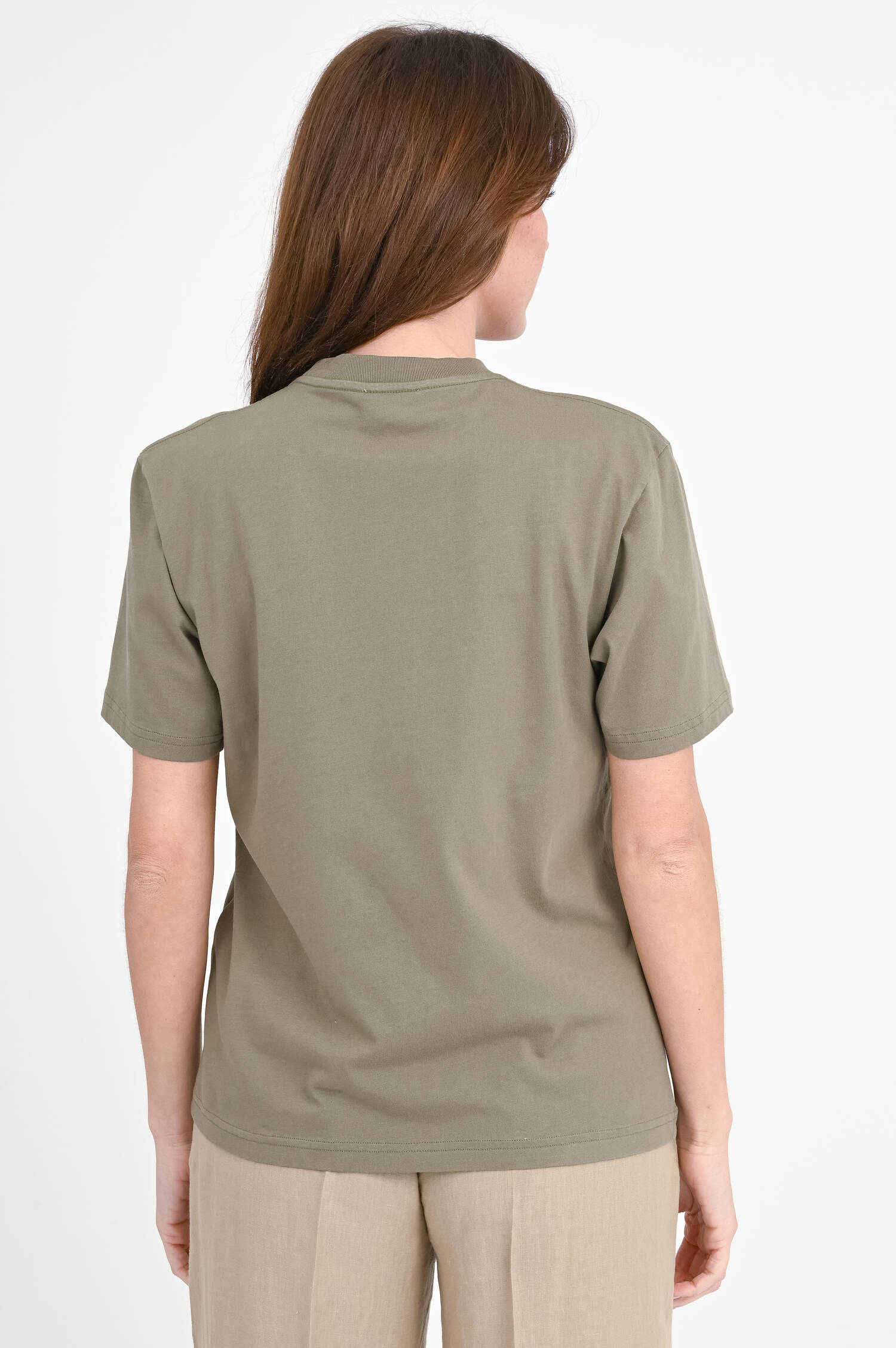 T-Shirt mit Liegestuhl-Print in Khaki T-Shirt mit Liegestuhl-Print in Khaki