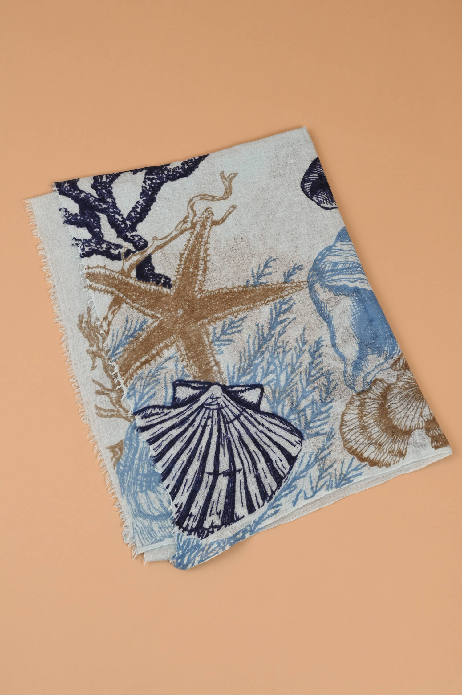 Cashmere Tuch FINE in Blau