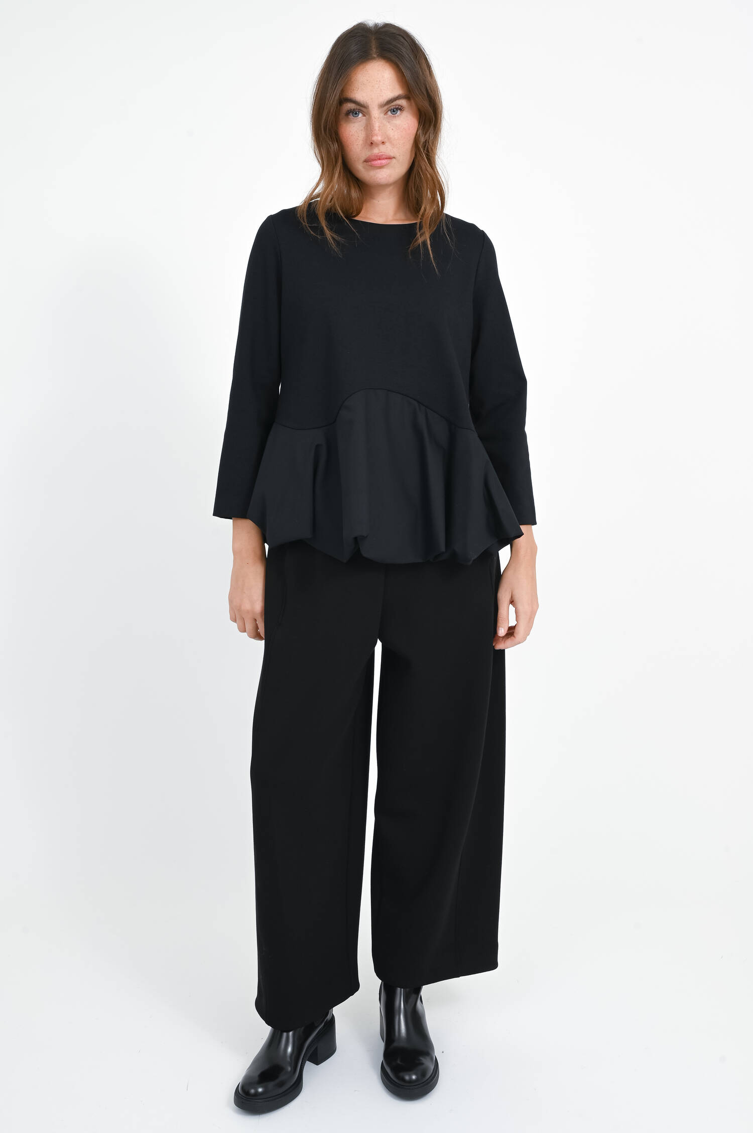 Ballonhose mit elastischem Bund in Schwarz