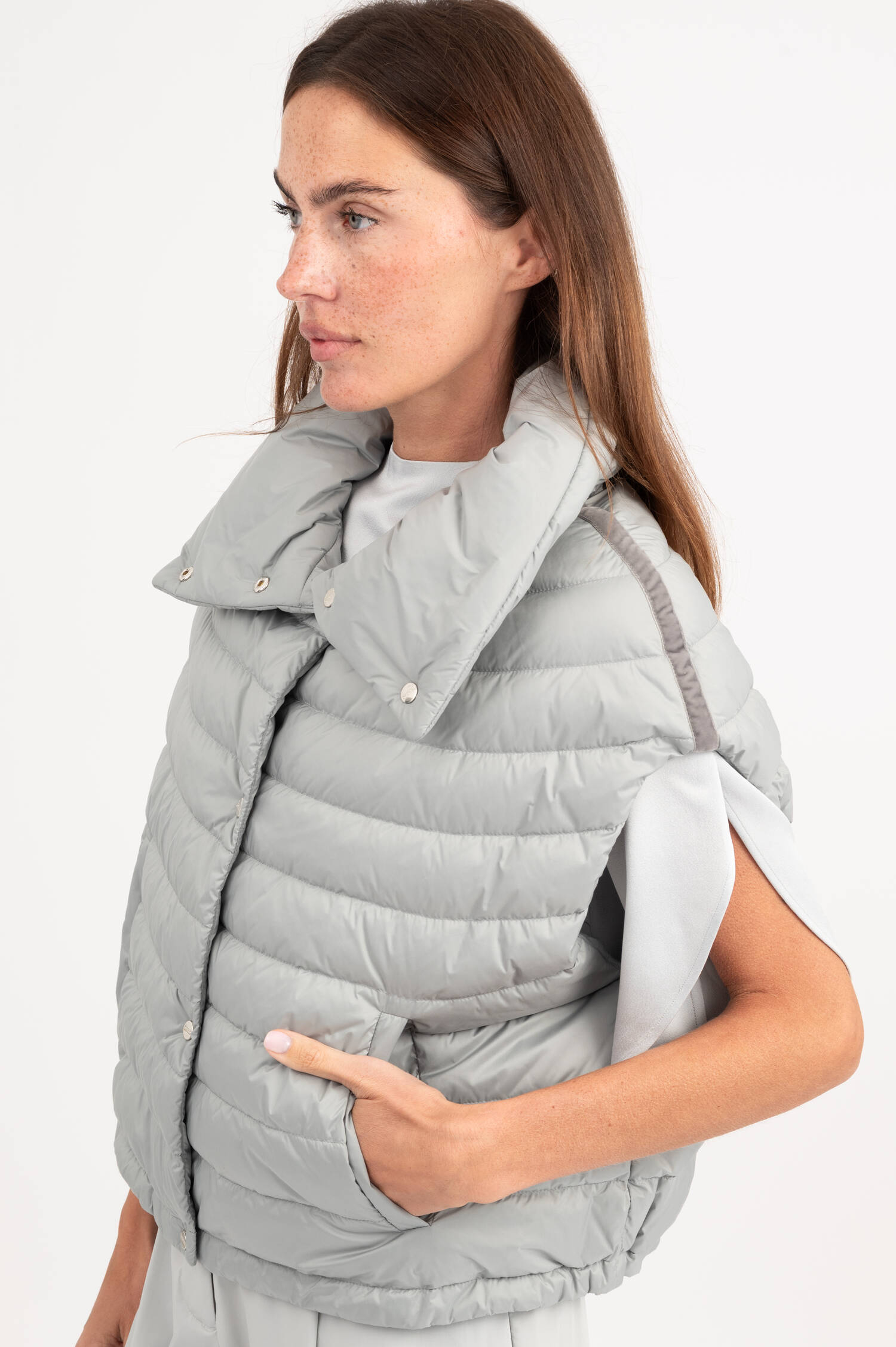 Daunengilet in Graublau Daunengilet in Graublau