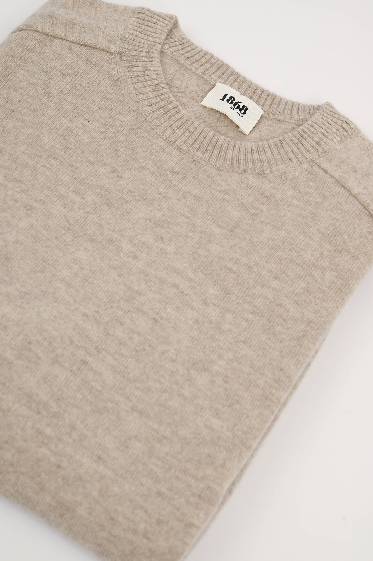 Cashmere Strickpullover in Beige meliert