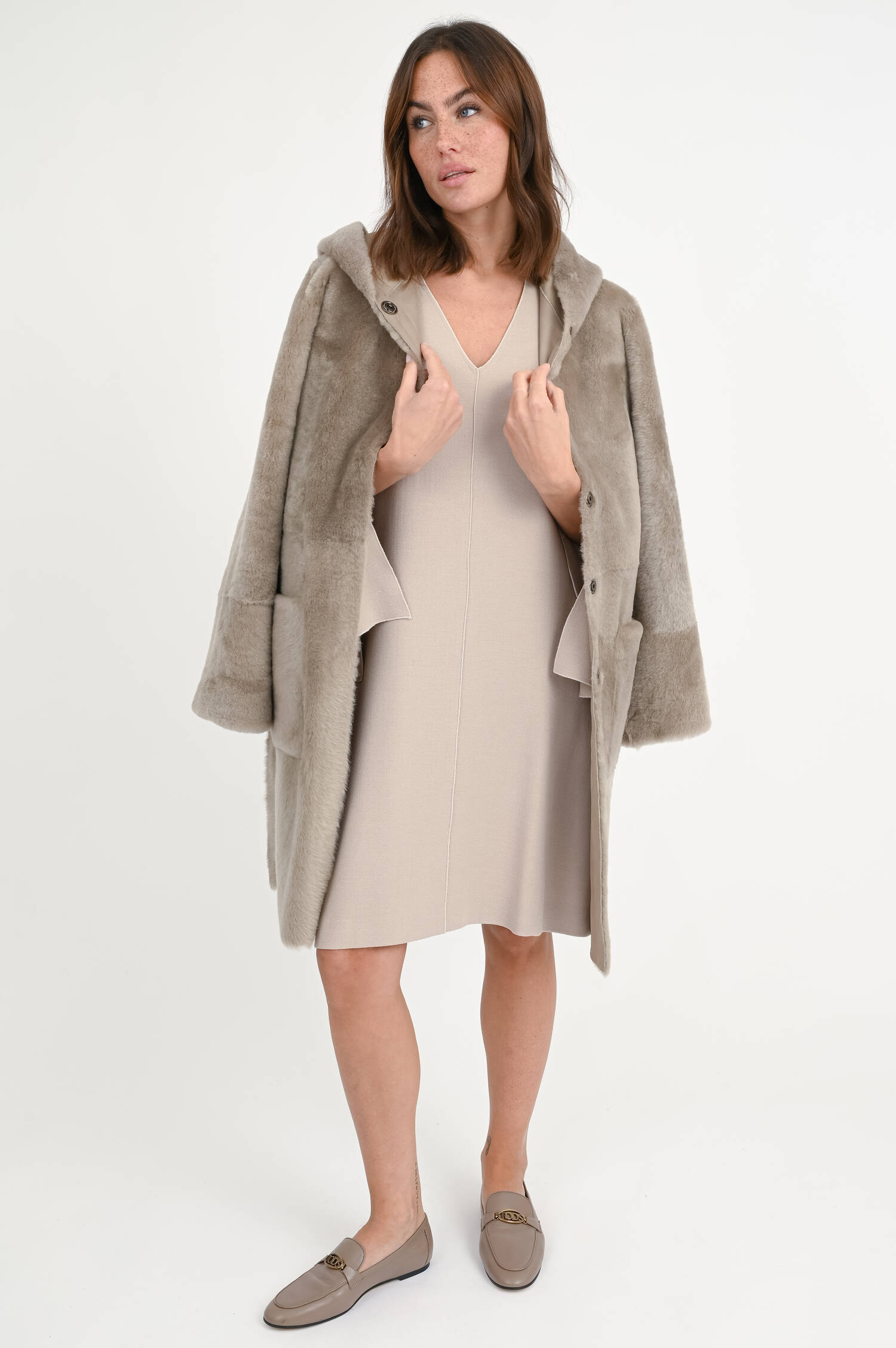 Wendemantel EVELYN in hellem Taupe Wendemantel EVELYN in hellem Taupe