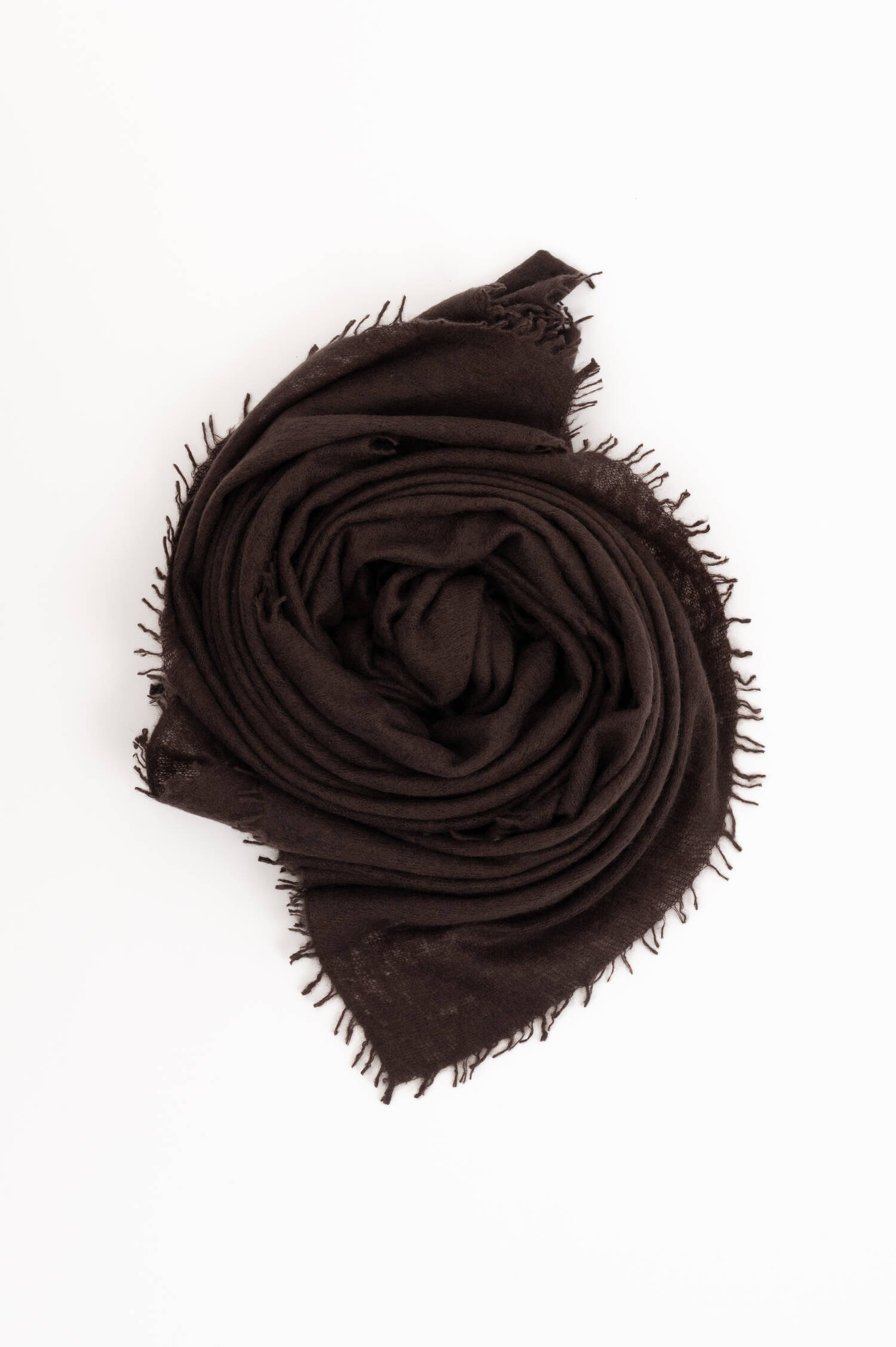 Cashmere Schal in Dunkelbraun
