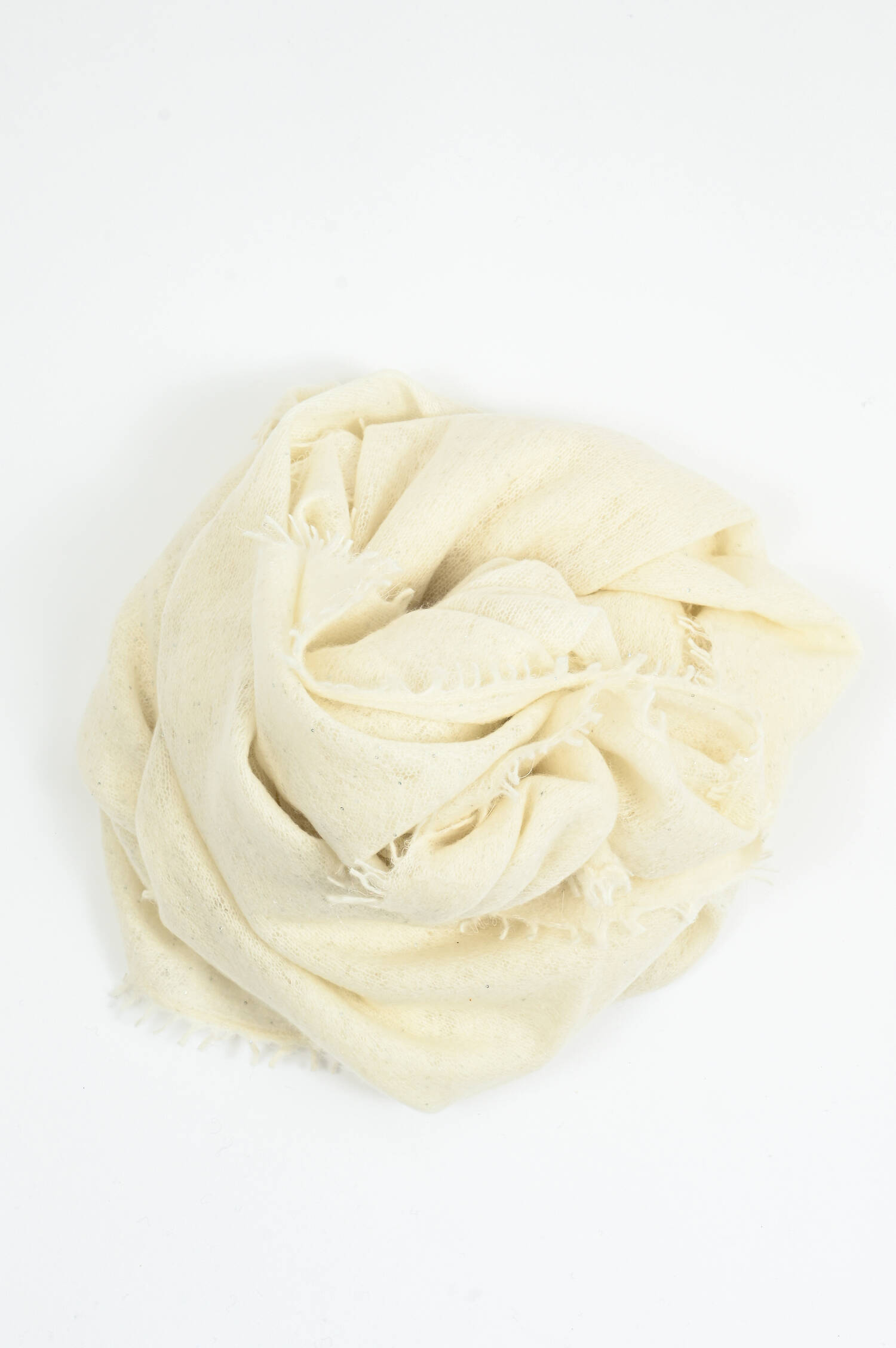 Micro-Pailetten-Schal aus Cashmere in Creme