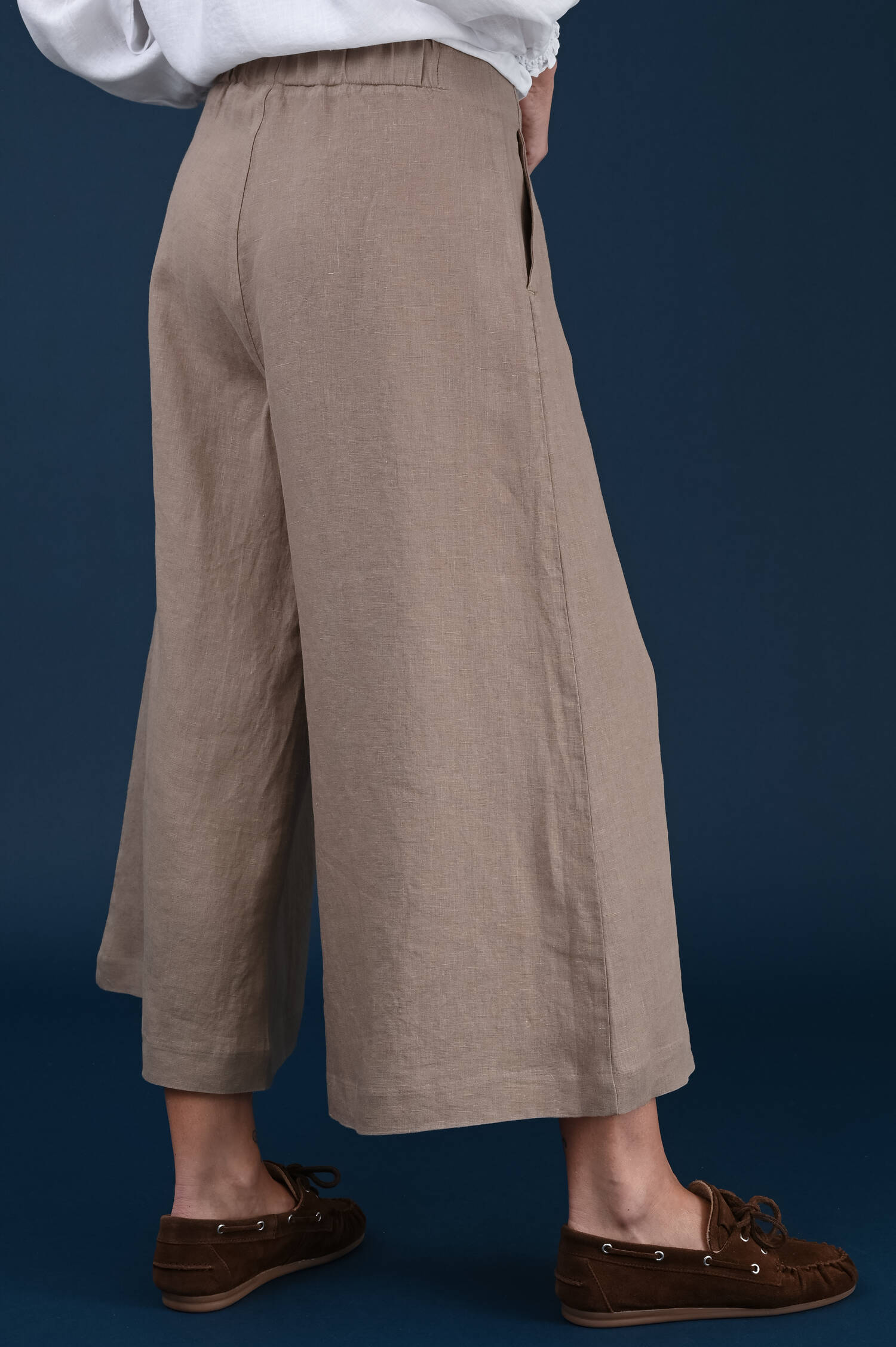 Leinenhose in Terrabraun