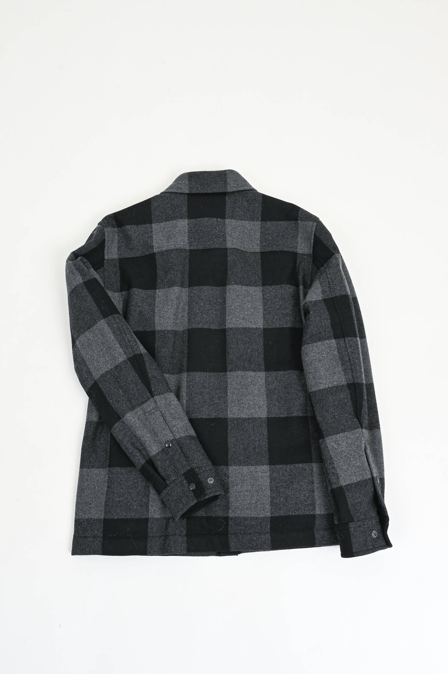 Wattierte Karojacke in Grau