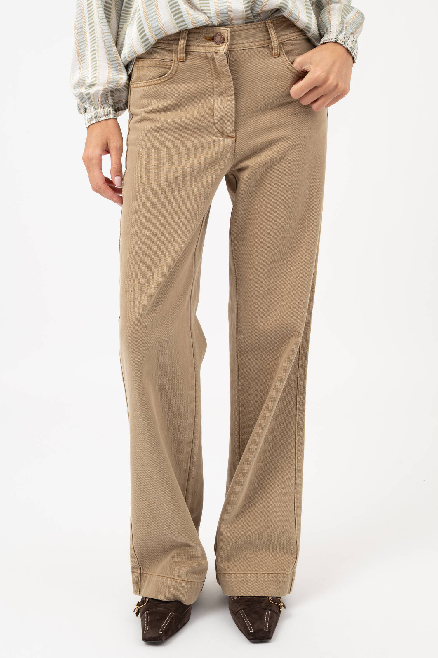 Wide-Leg-Jeans in Camel Wide-Leg-Jeans in Camel