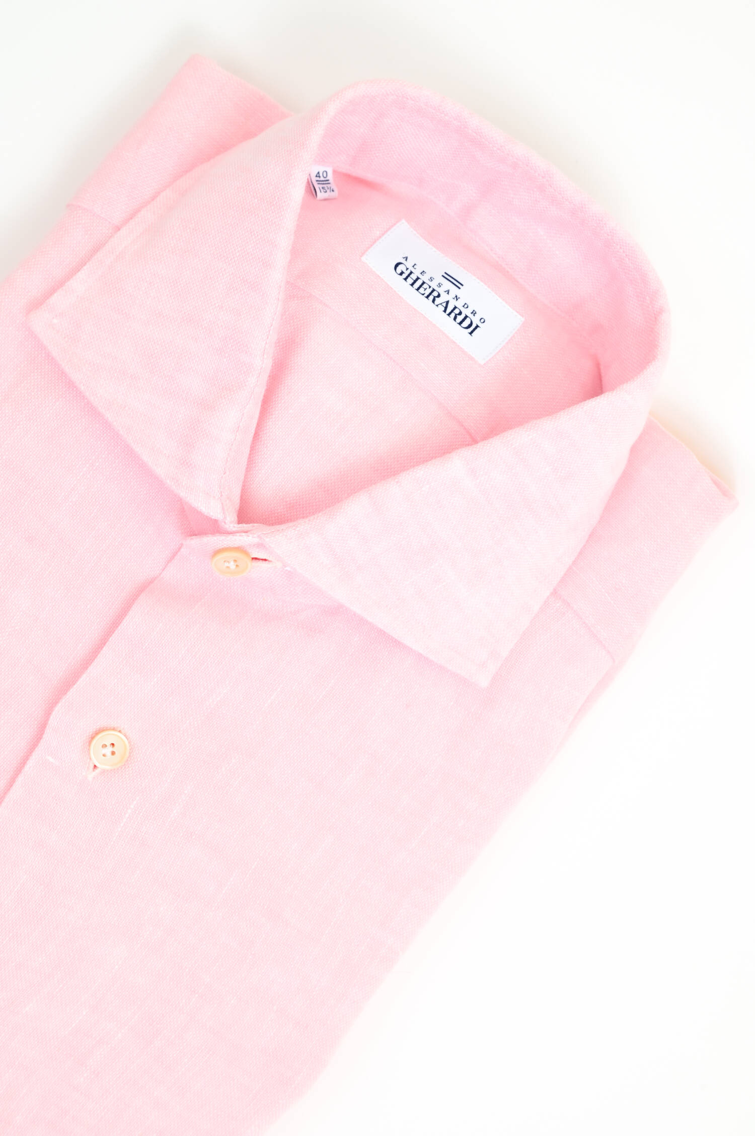 Hemd aus reinem Leinen in Rosa