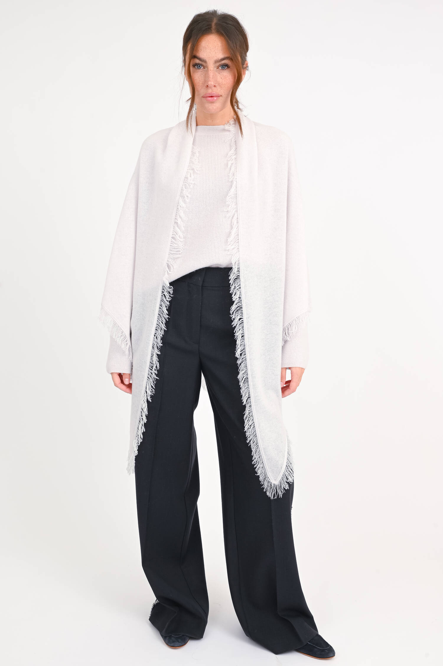 Pullover aus Cashmere-Woll-Mix in Hellbeige