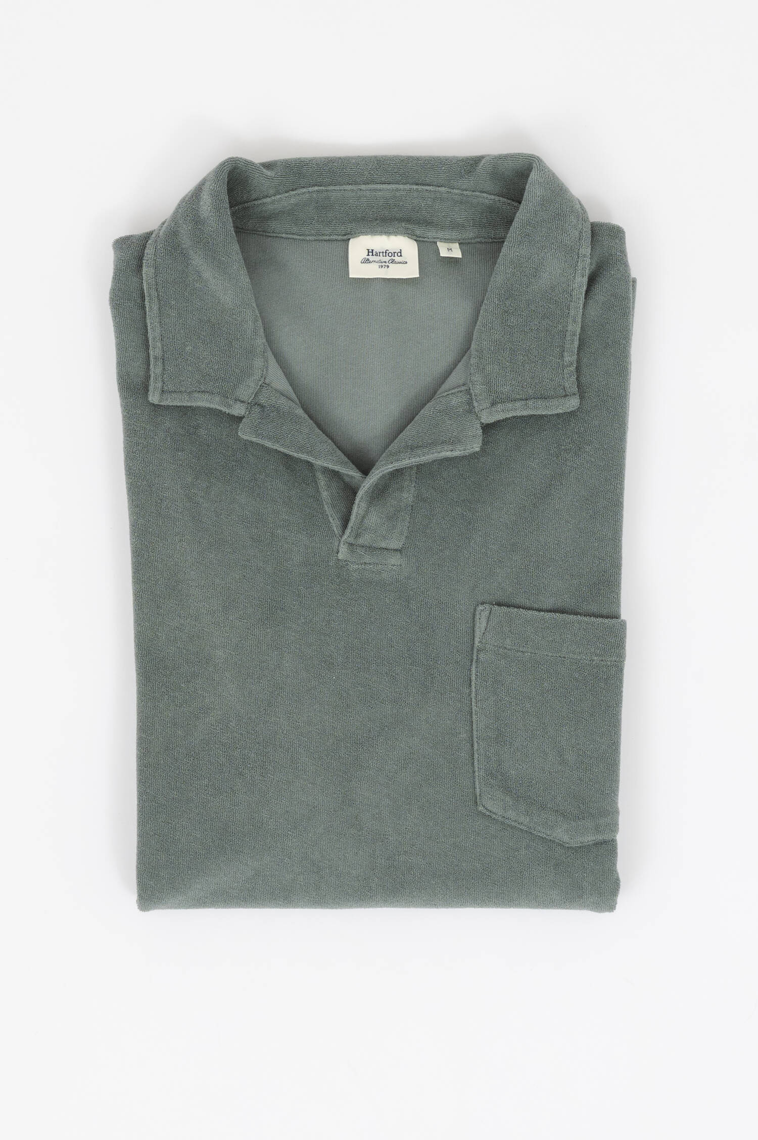 Frottee Polo in Khaki