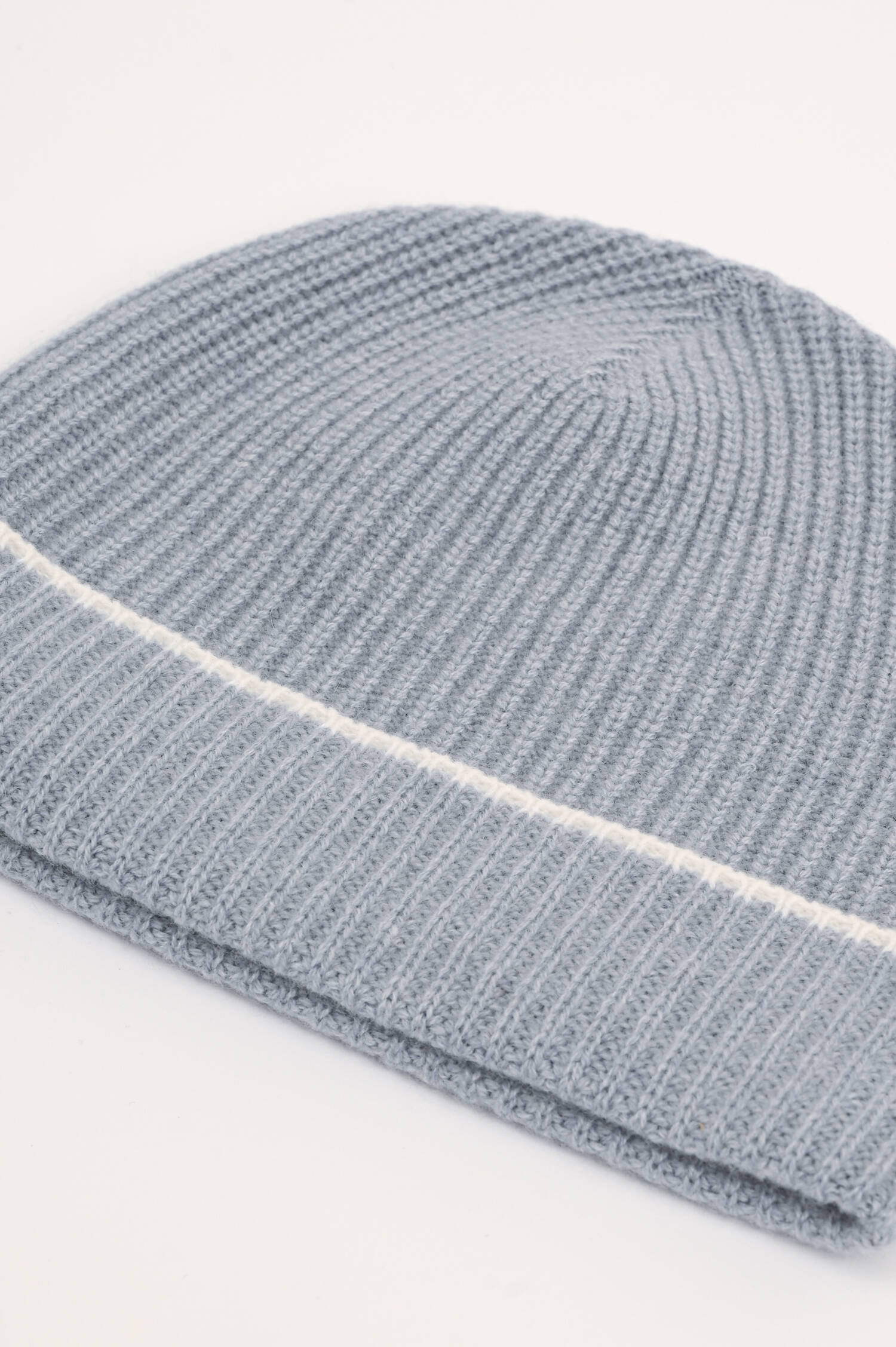 Cashmere Mütze in Blaugrau