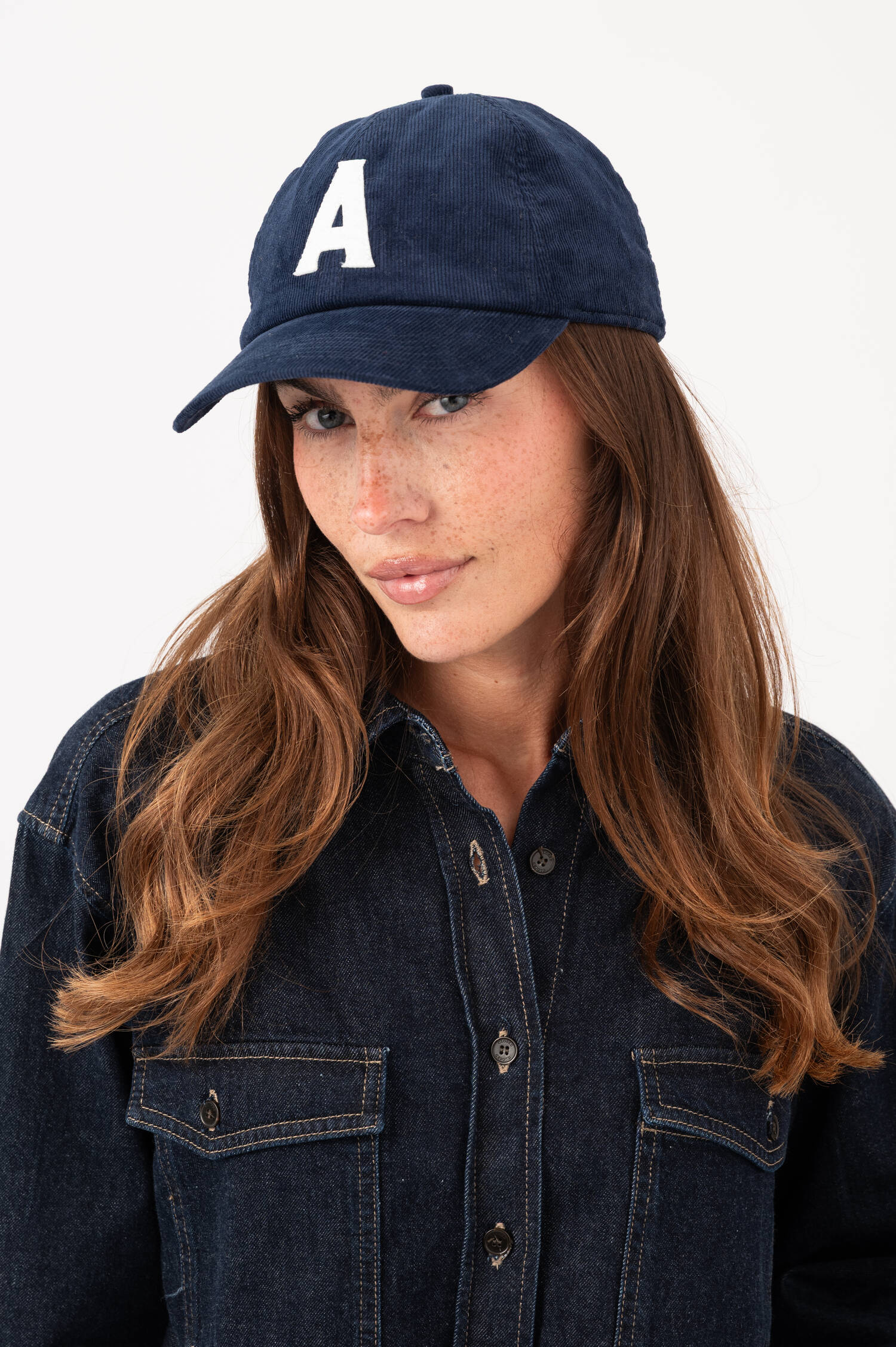 Cord-Basecap A in Blau