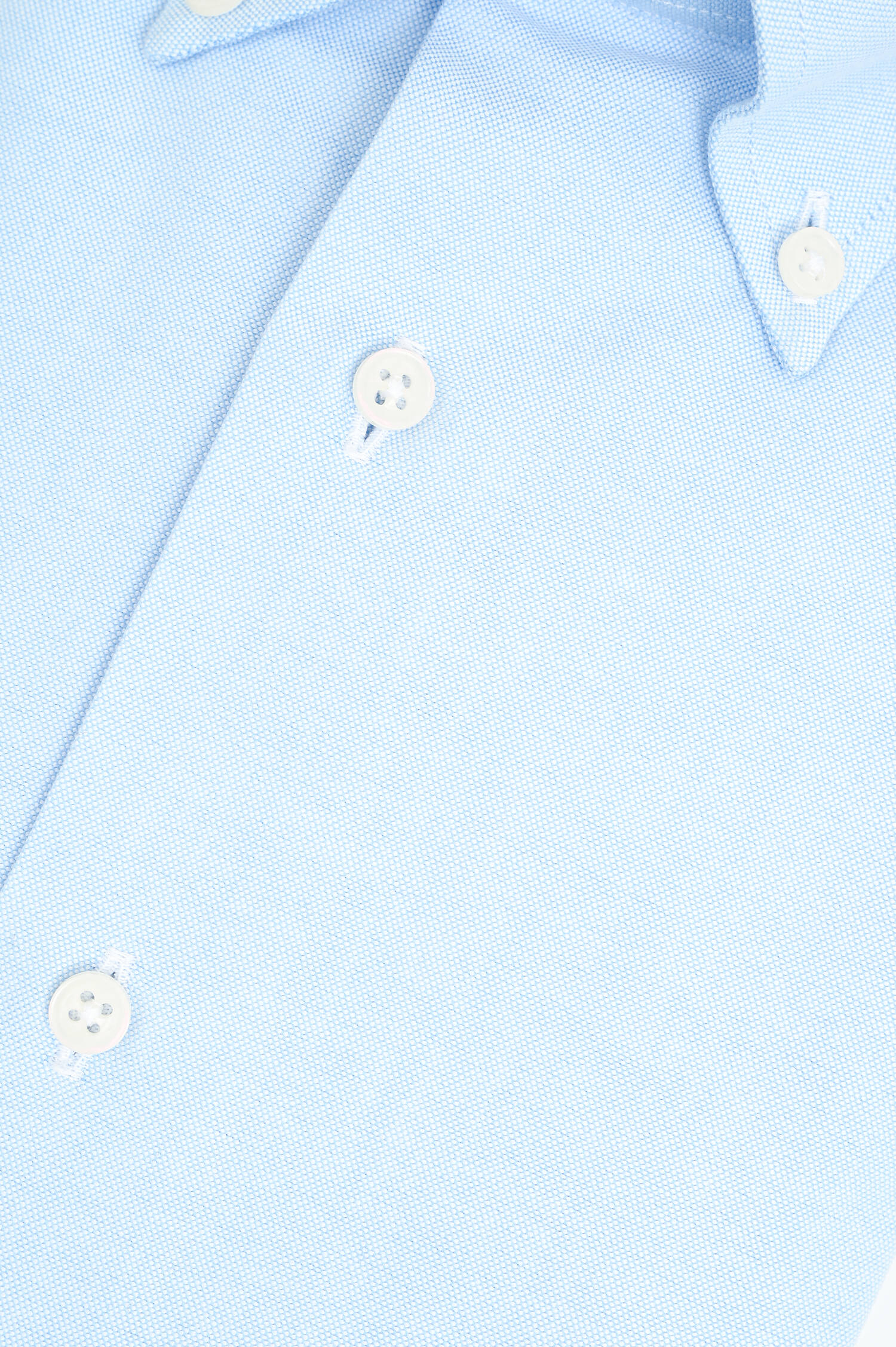 Baumwollhemd mit Button-Down-Kragen in Hellblau