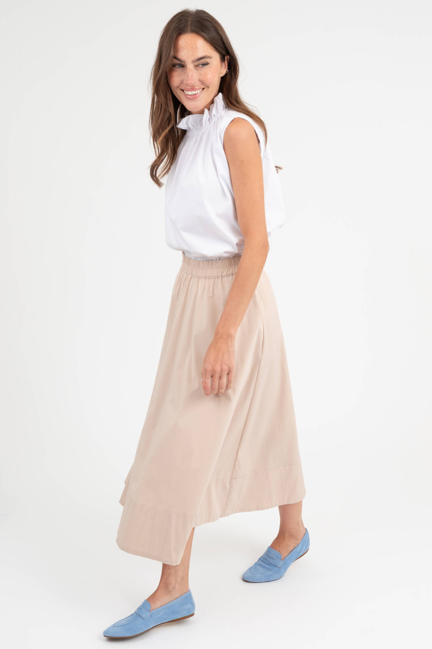Popeline Rock in Beige Popeline Rock in Beige