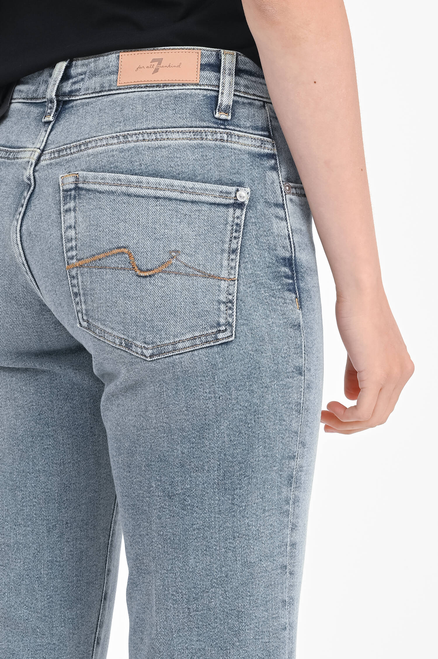 Straight Jeans CALIE in Vintage Blau