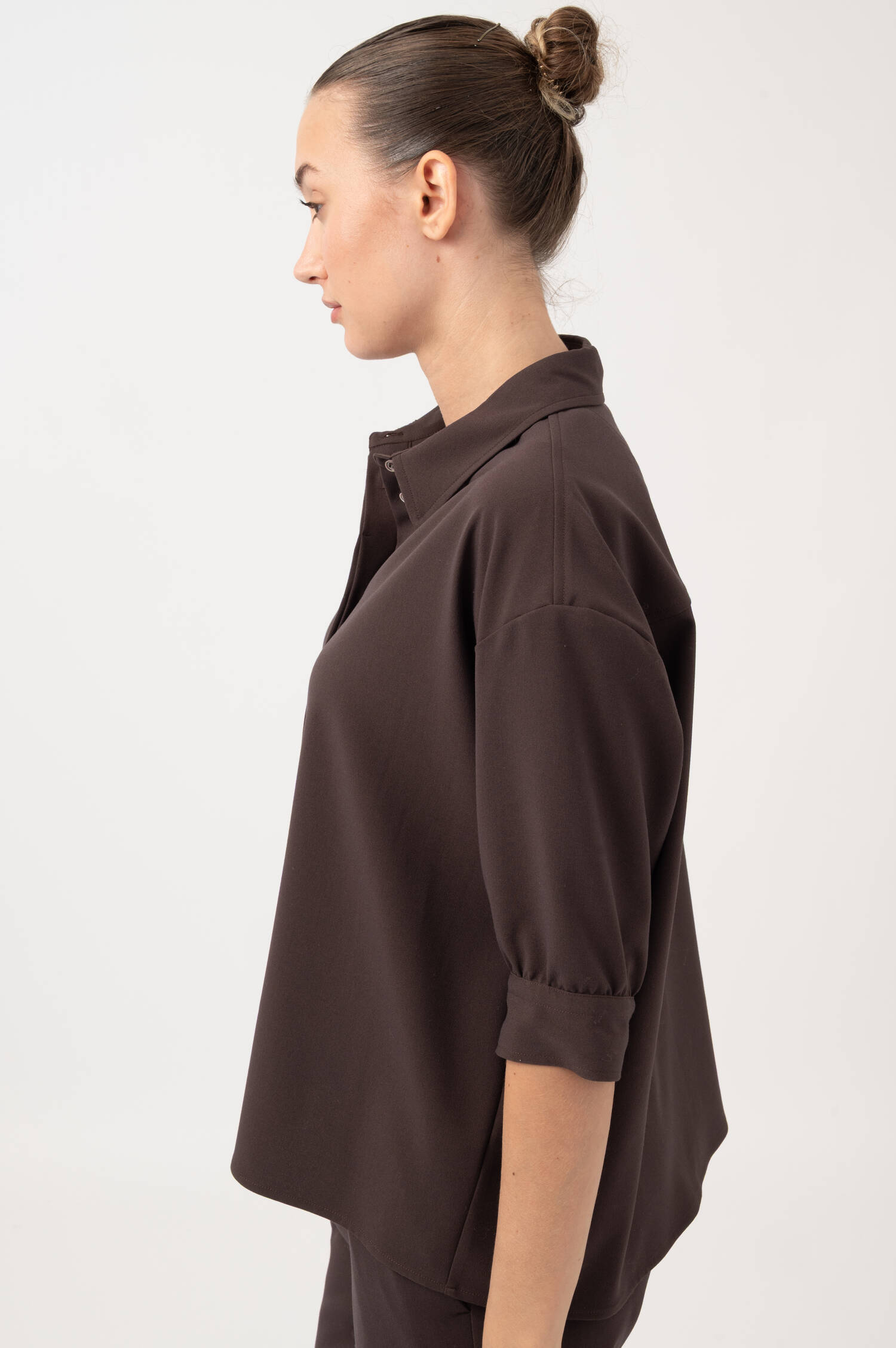 Dreiviertelarm Bluse in Braun Dreiviertelarm Bluse in Braun