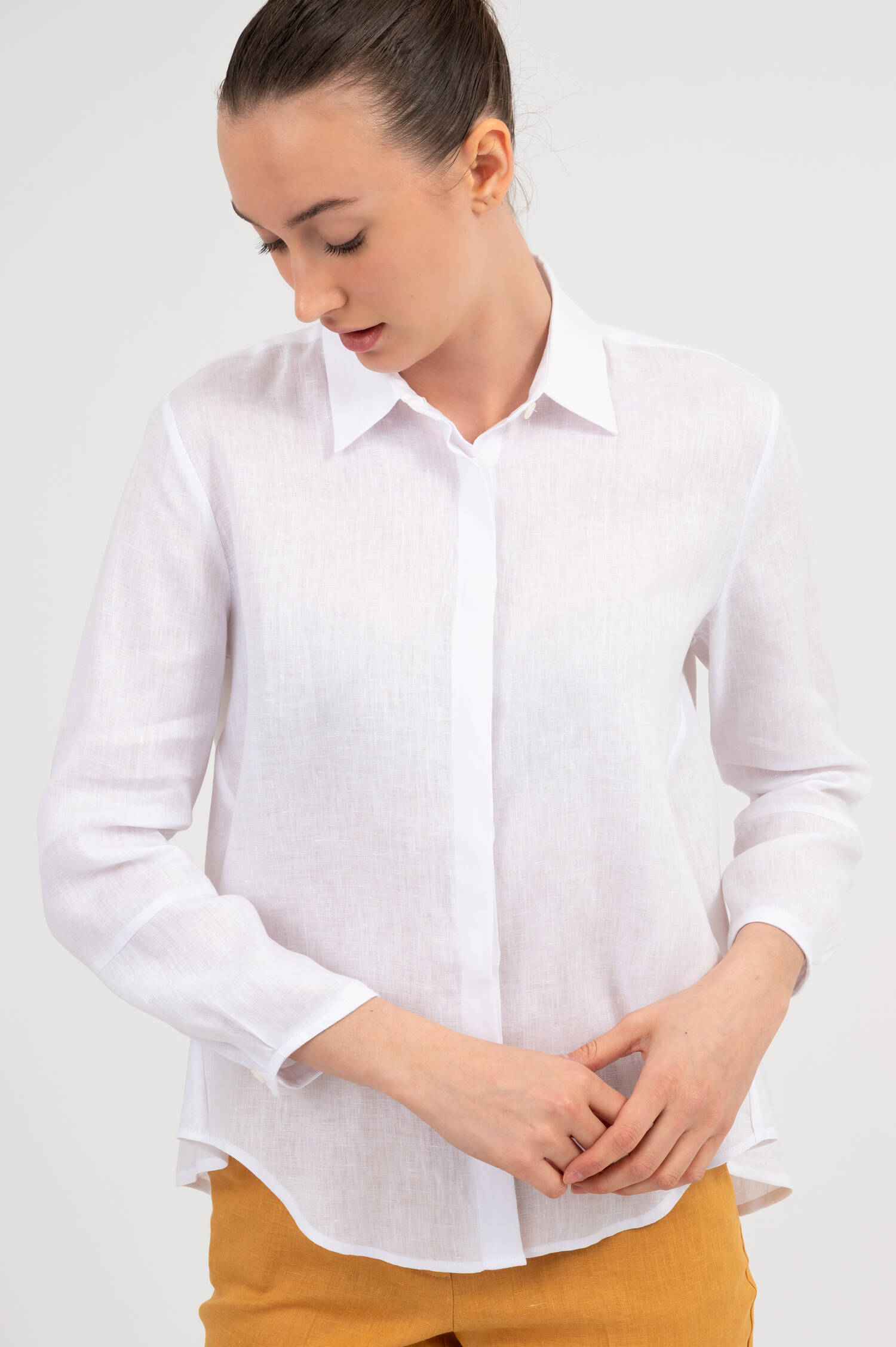 Leinenbluse NORA in Weiß