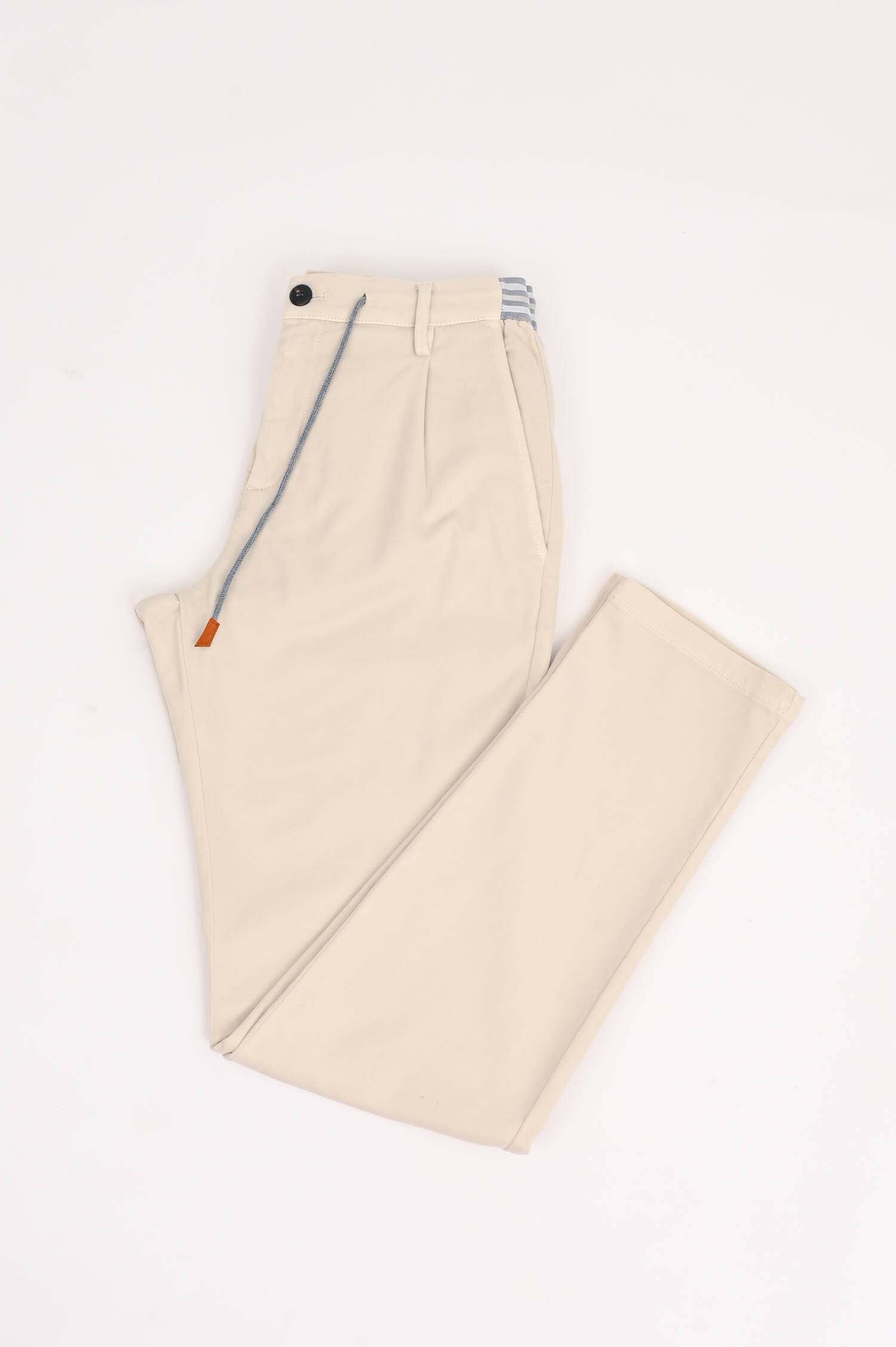 Chino-Hose aus Baumwolle in Creme