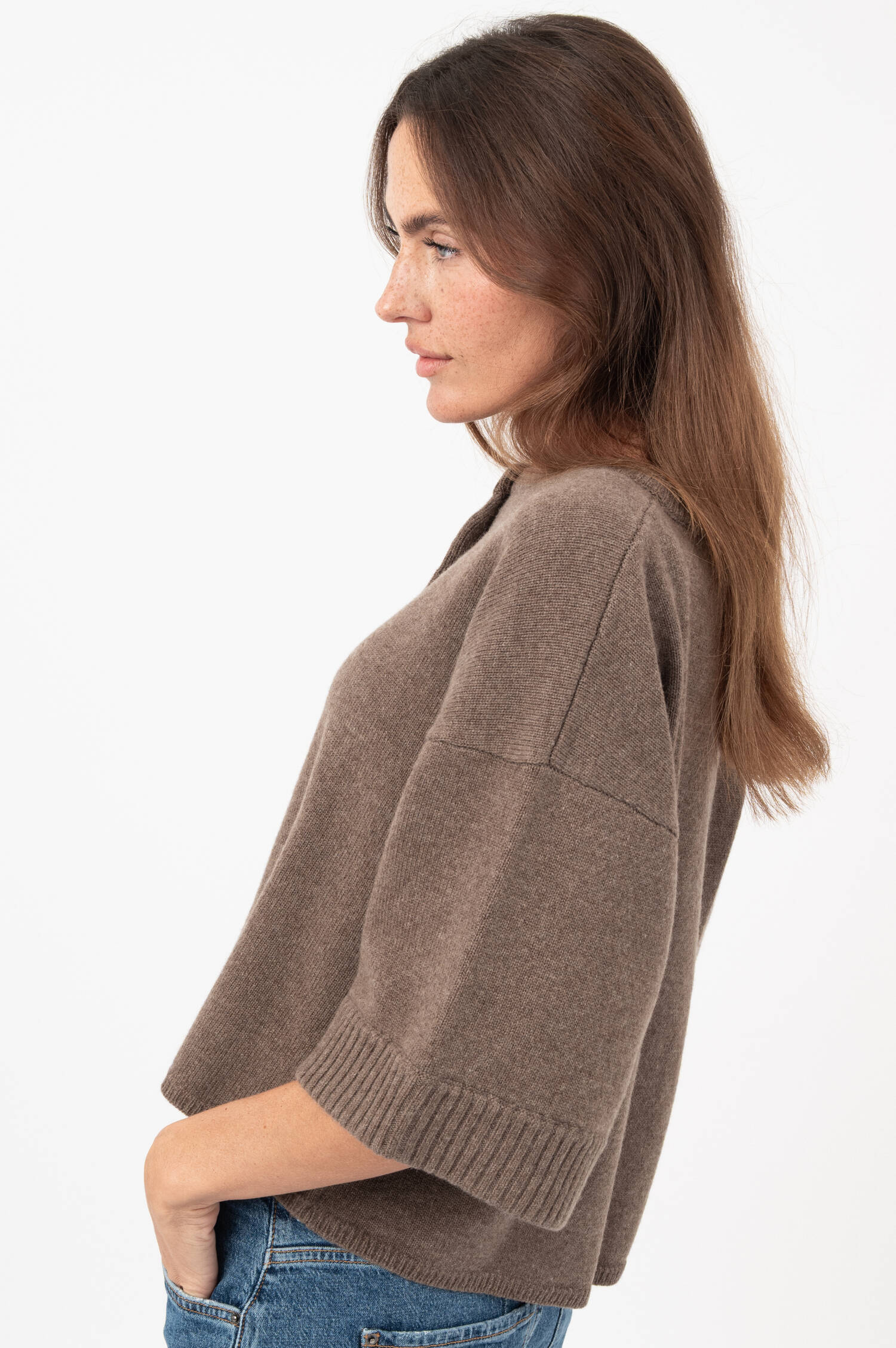 Woll-Cashmere-Cardigan GRETA in Braun Woll-Cashmere-Cardigan GRETA in Braun