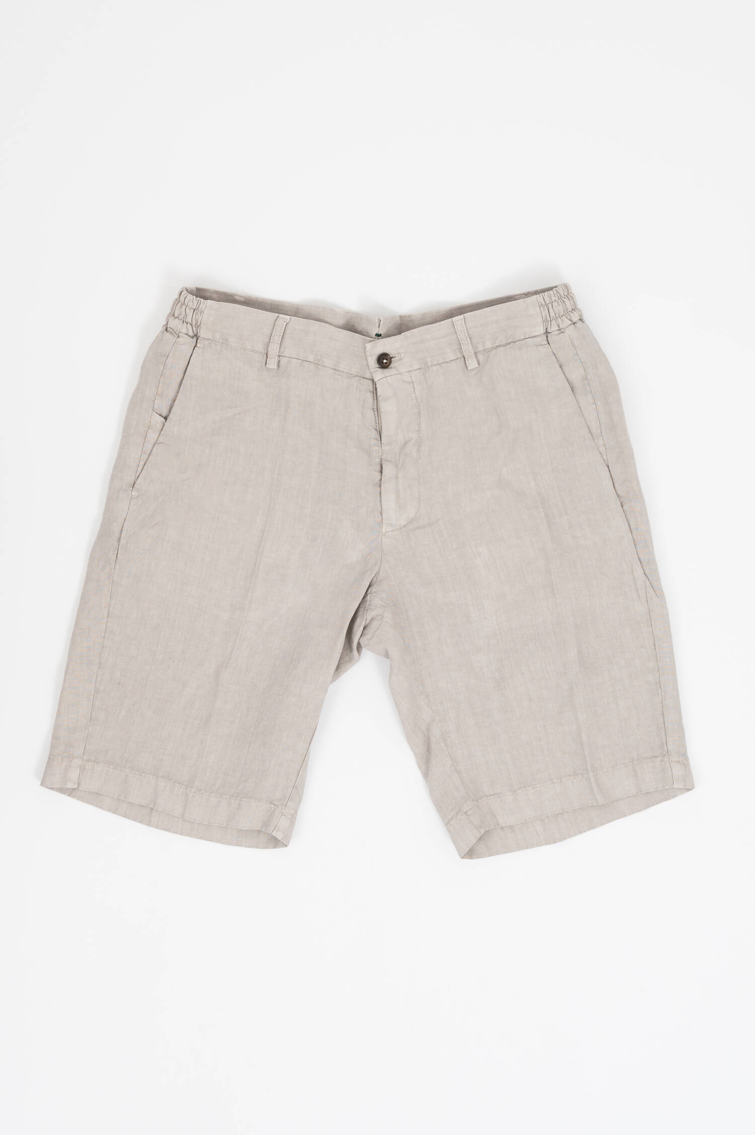 Bermuda aus Leinen in Greige