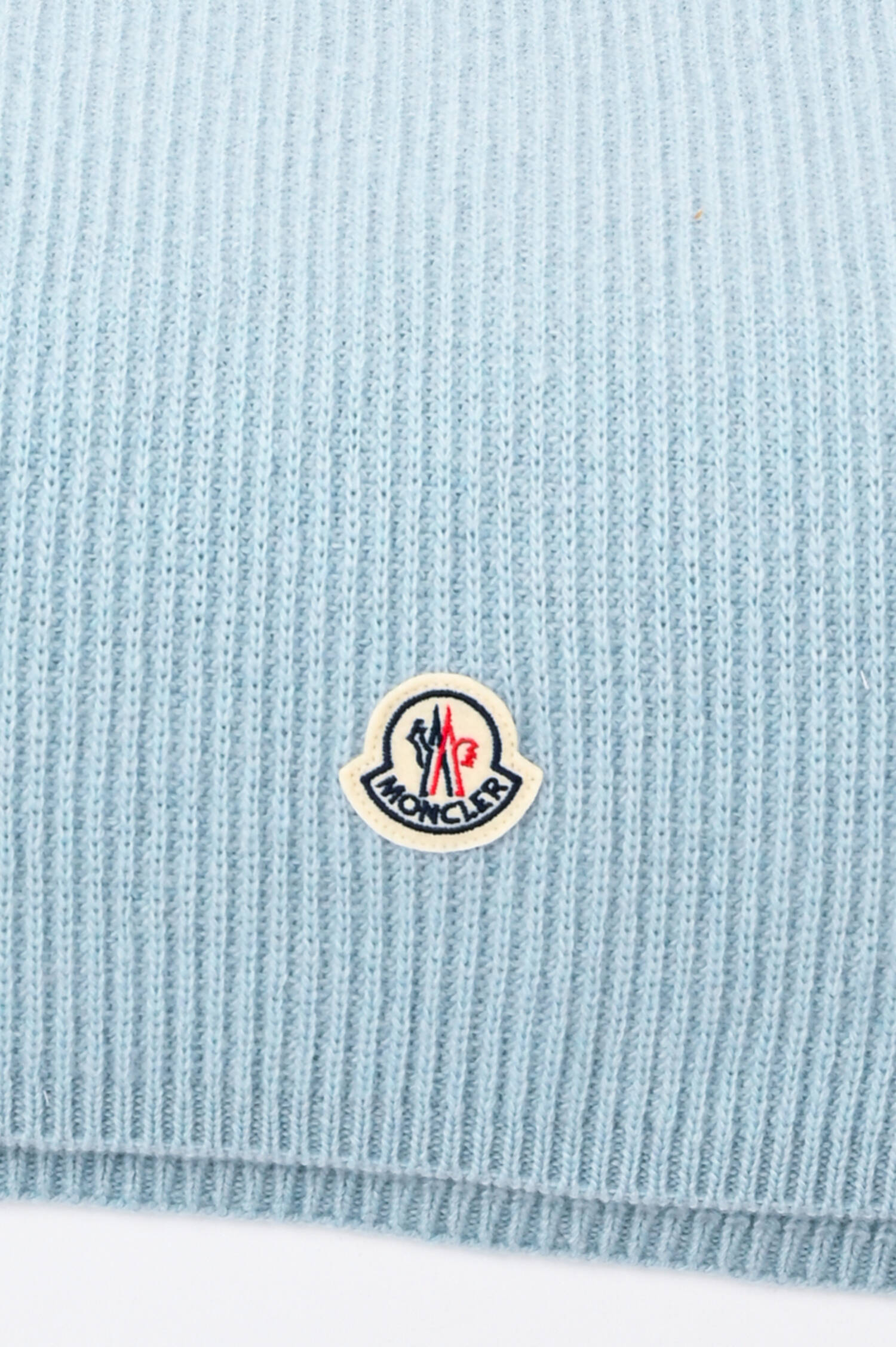 Schal mit Logo-Patch in Hellblau