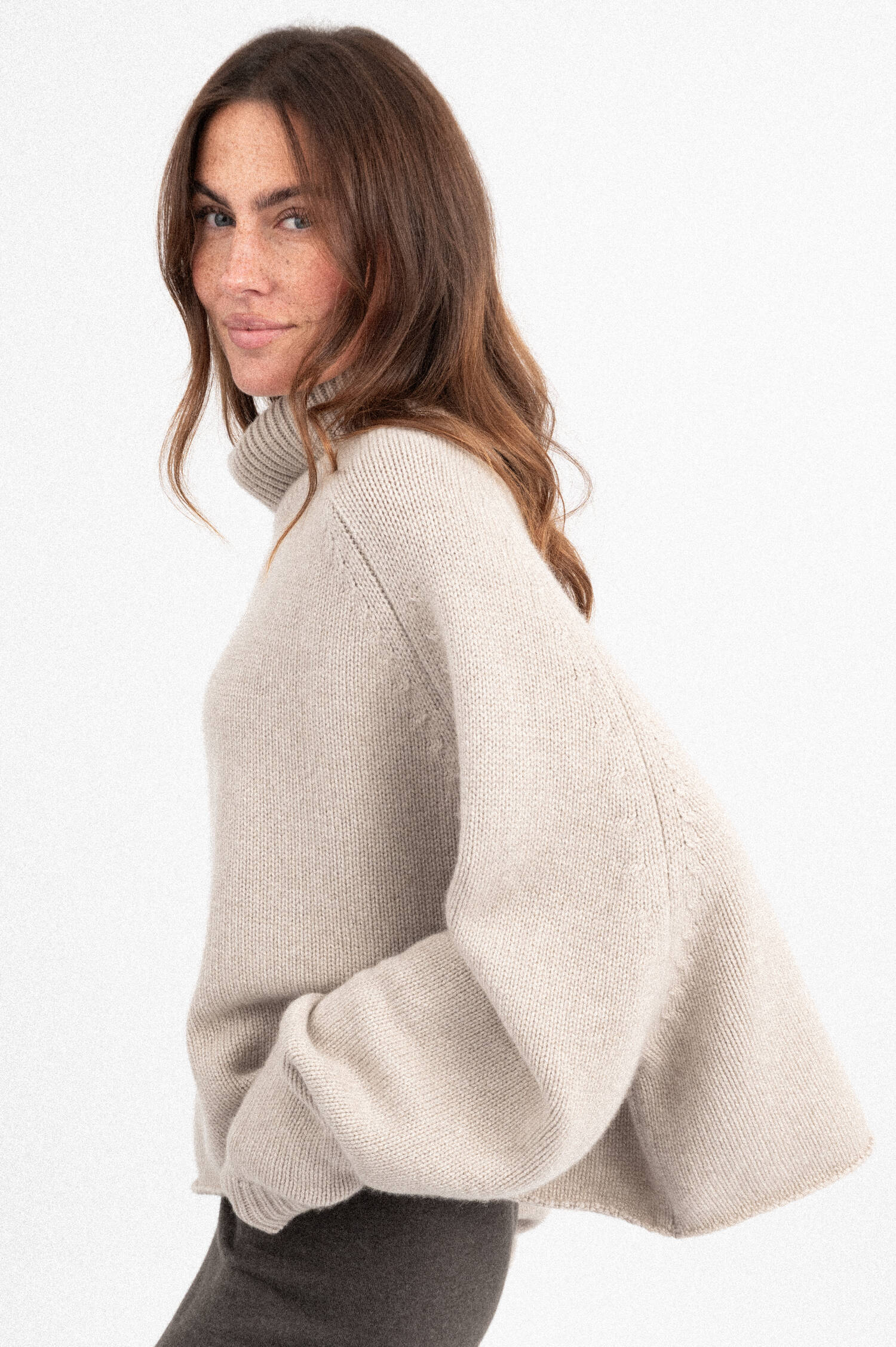 Cashmere-Rollkragen CATHIE in Beige Cashmere-Rollkragen CATHIE in Beige