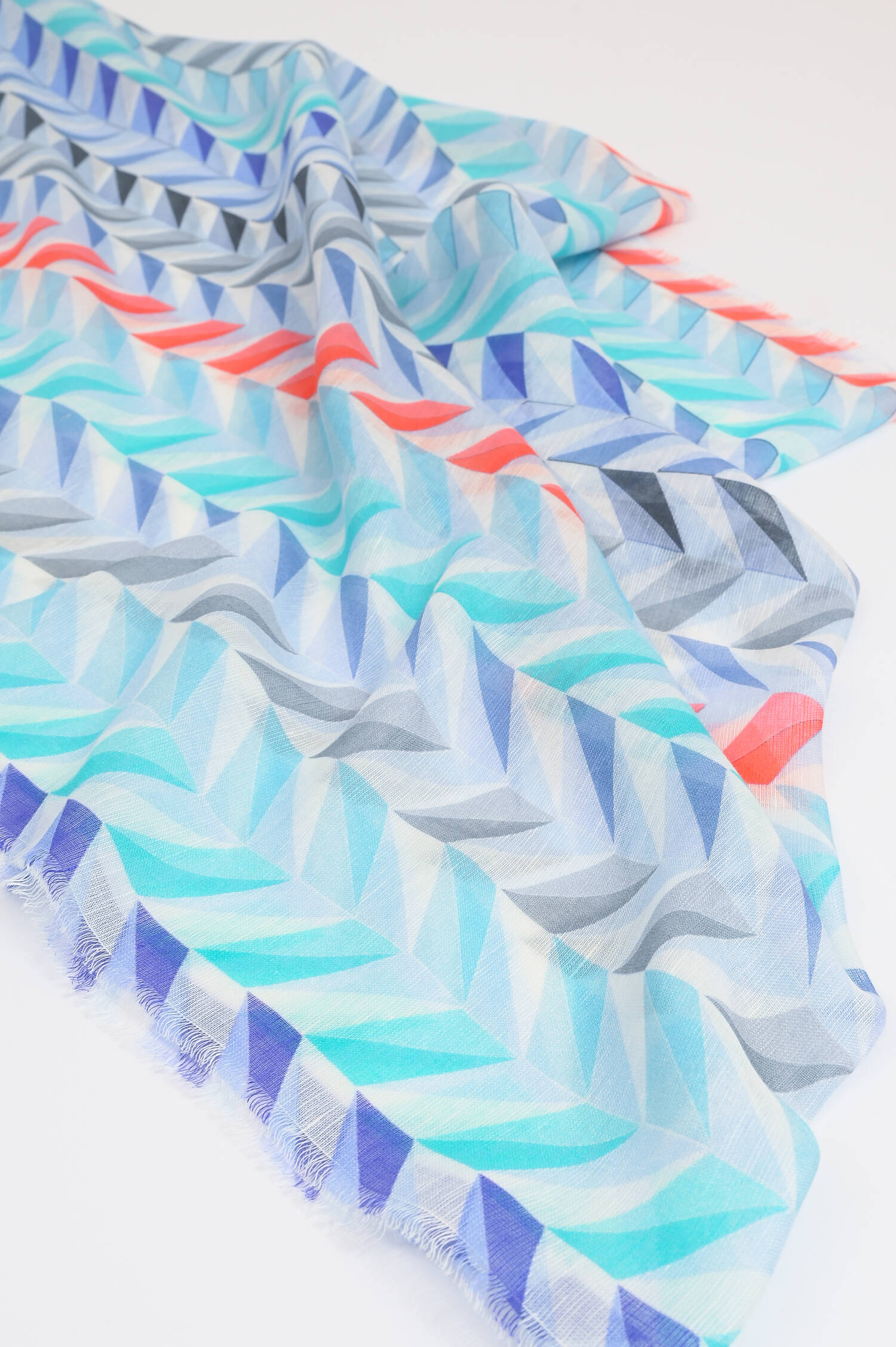 Tuch BRICKS in Blau/Multicolor