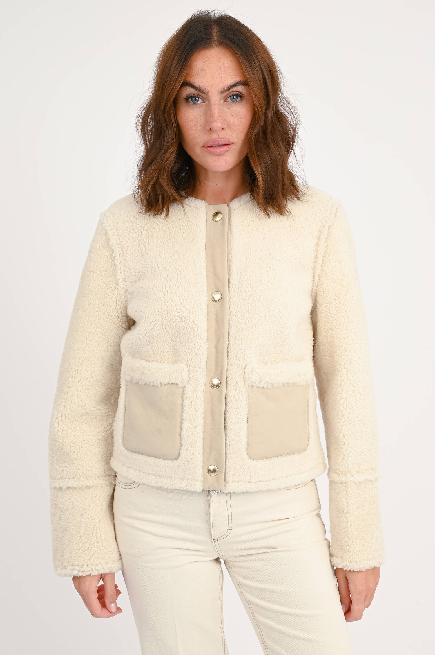 Lammfelljacke BOUGES in Creme