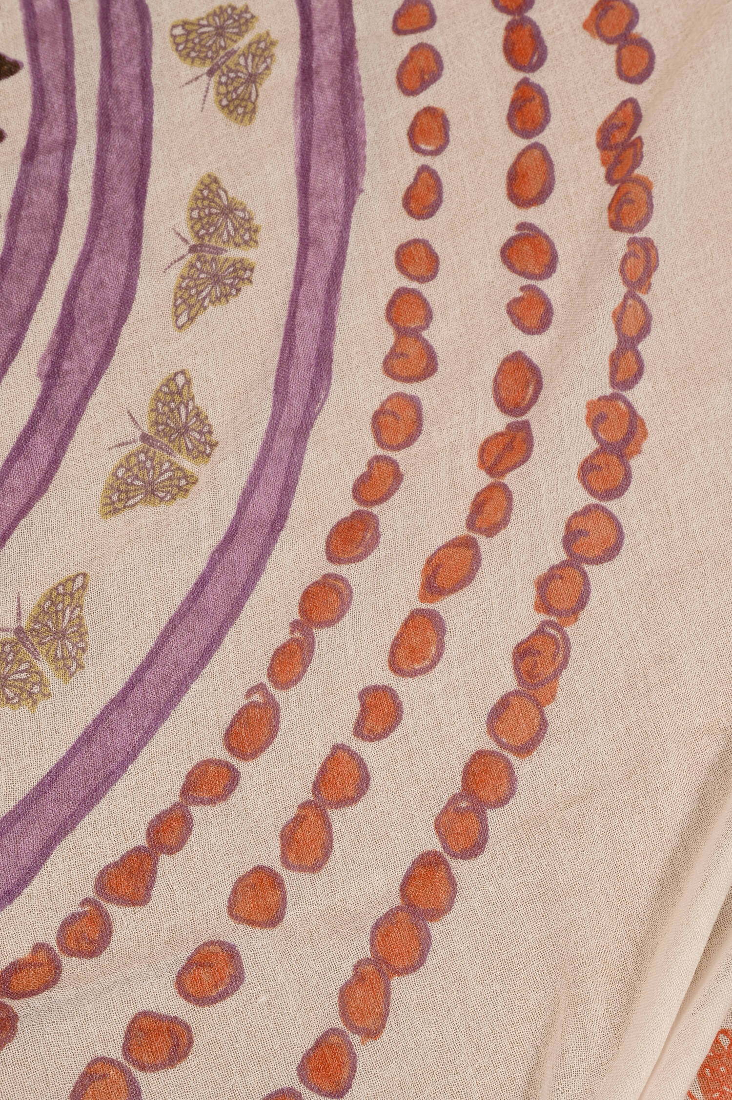 Tuch OROUND in Flieder/Ecru