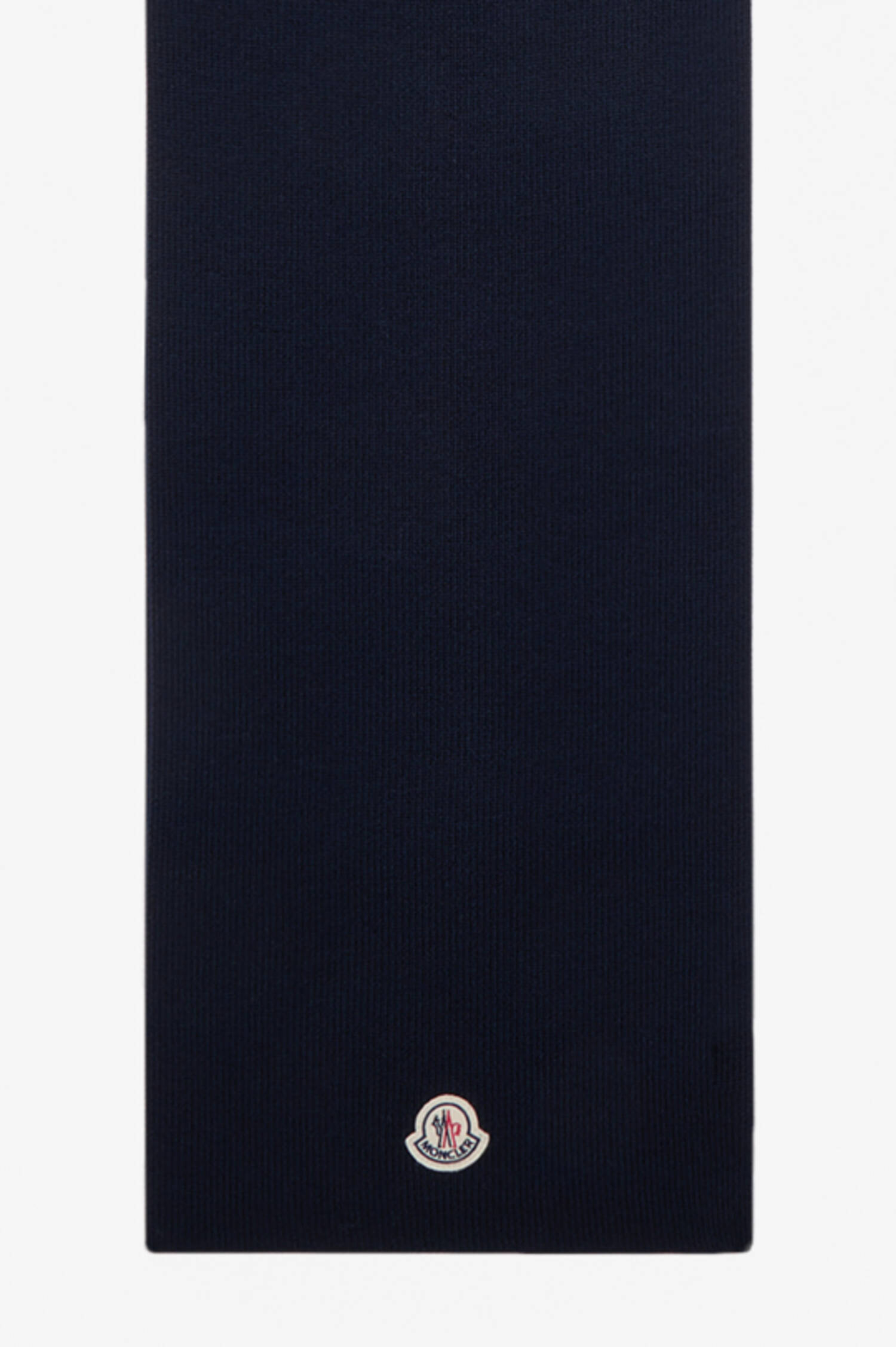 Wollschal mit Logo-Aufnäher in Navy
