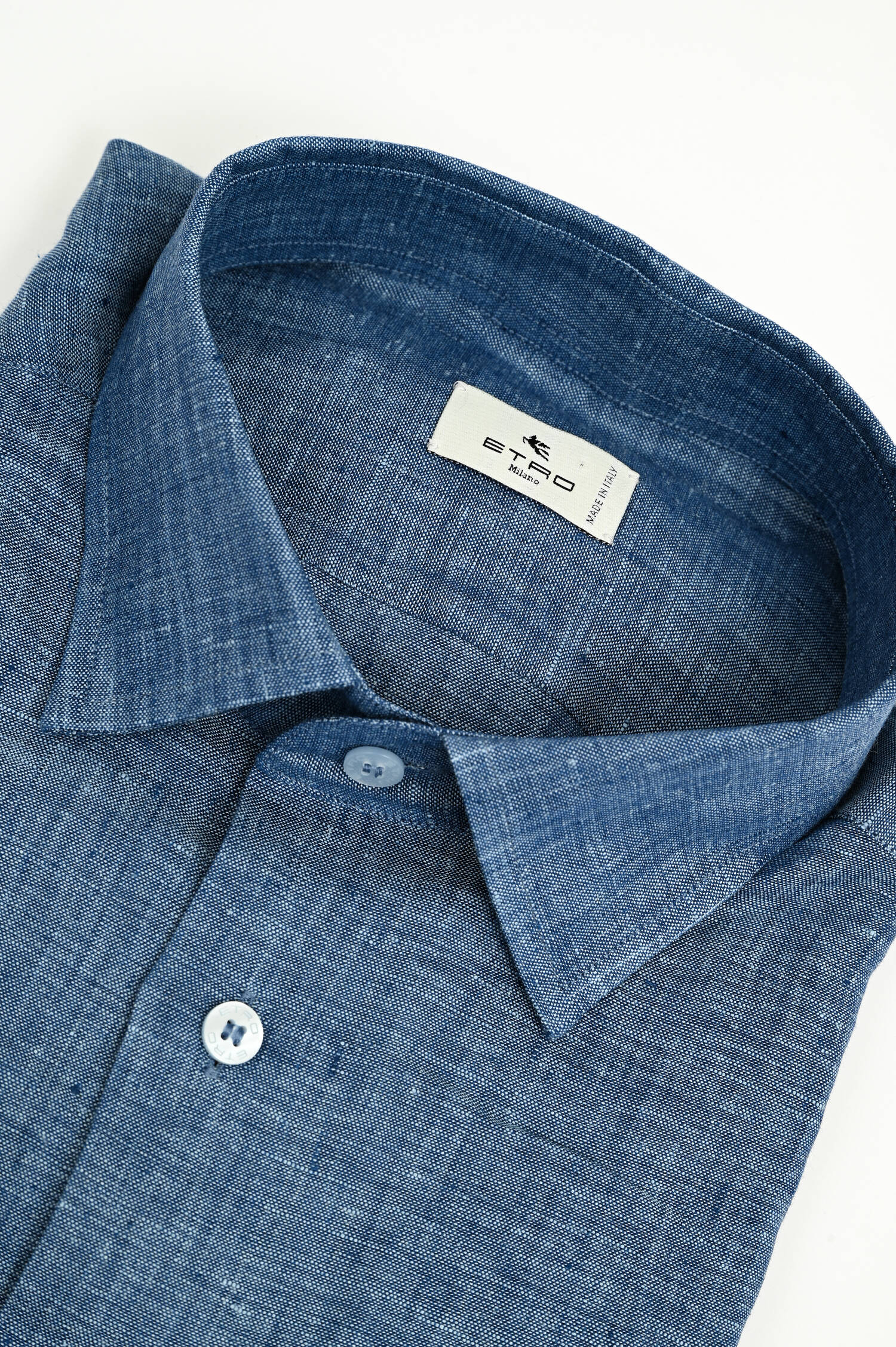 Leinenhemd in Mittelblau Leinenhemd in Mittelblau