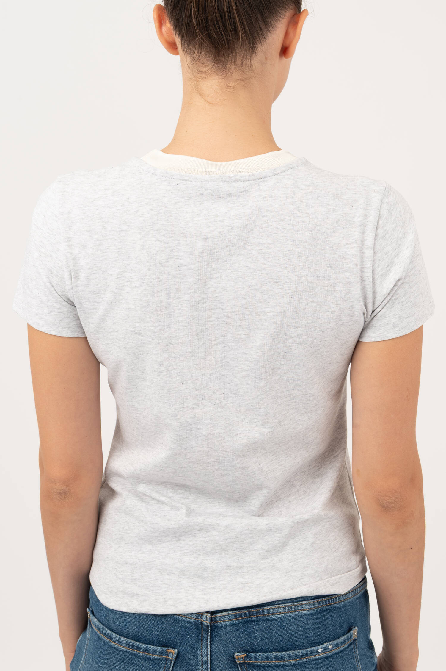 T-Shirt HI LOVE in Grau meliert T-Shirt HI LOVE in Grau meliert