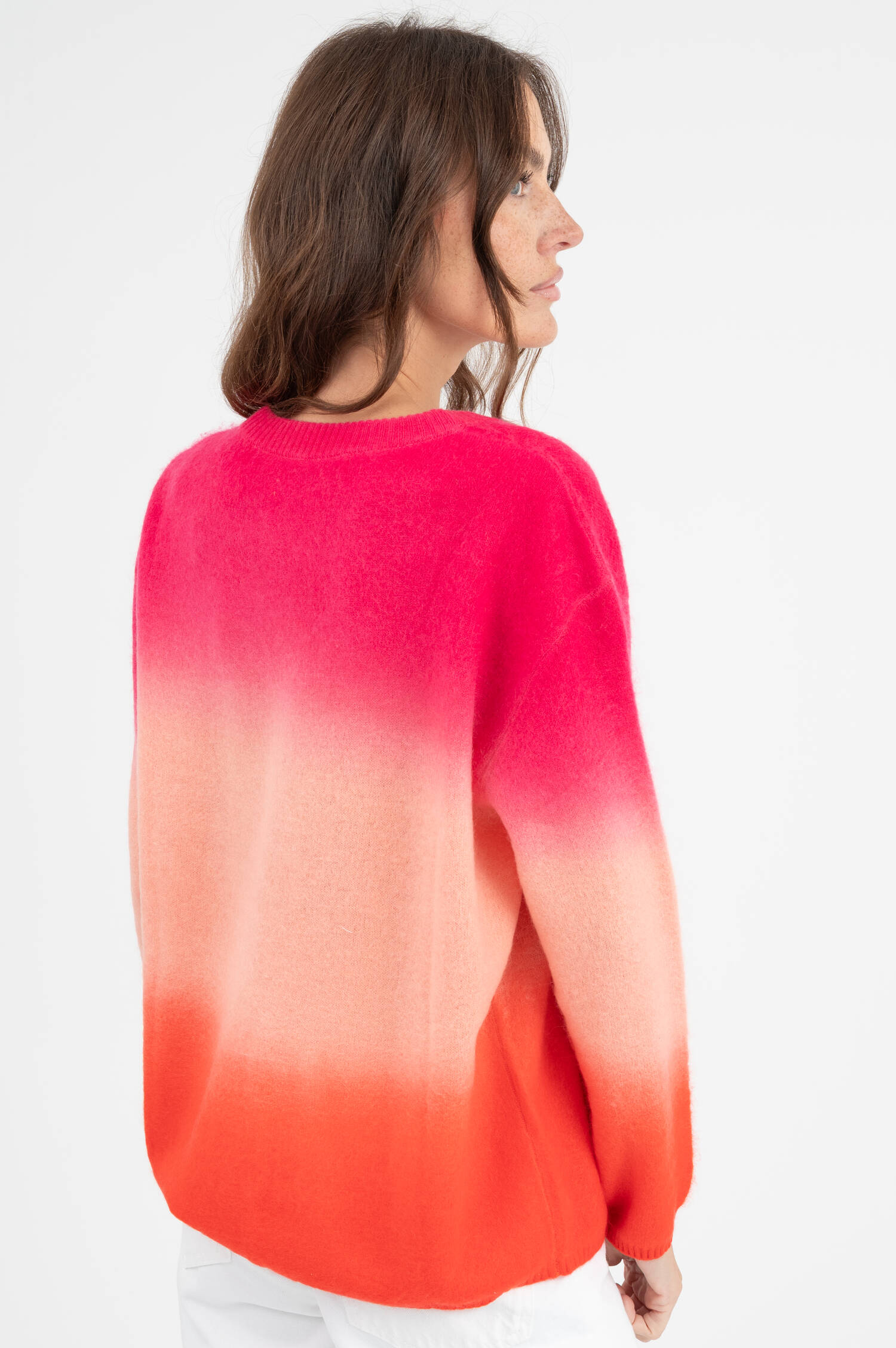Woll-Cashmere Pullover in Pink/Rosa/Rot Woll-Cashmere Pullover in Pink/Rosa/Rot