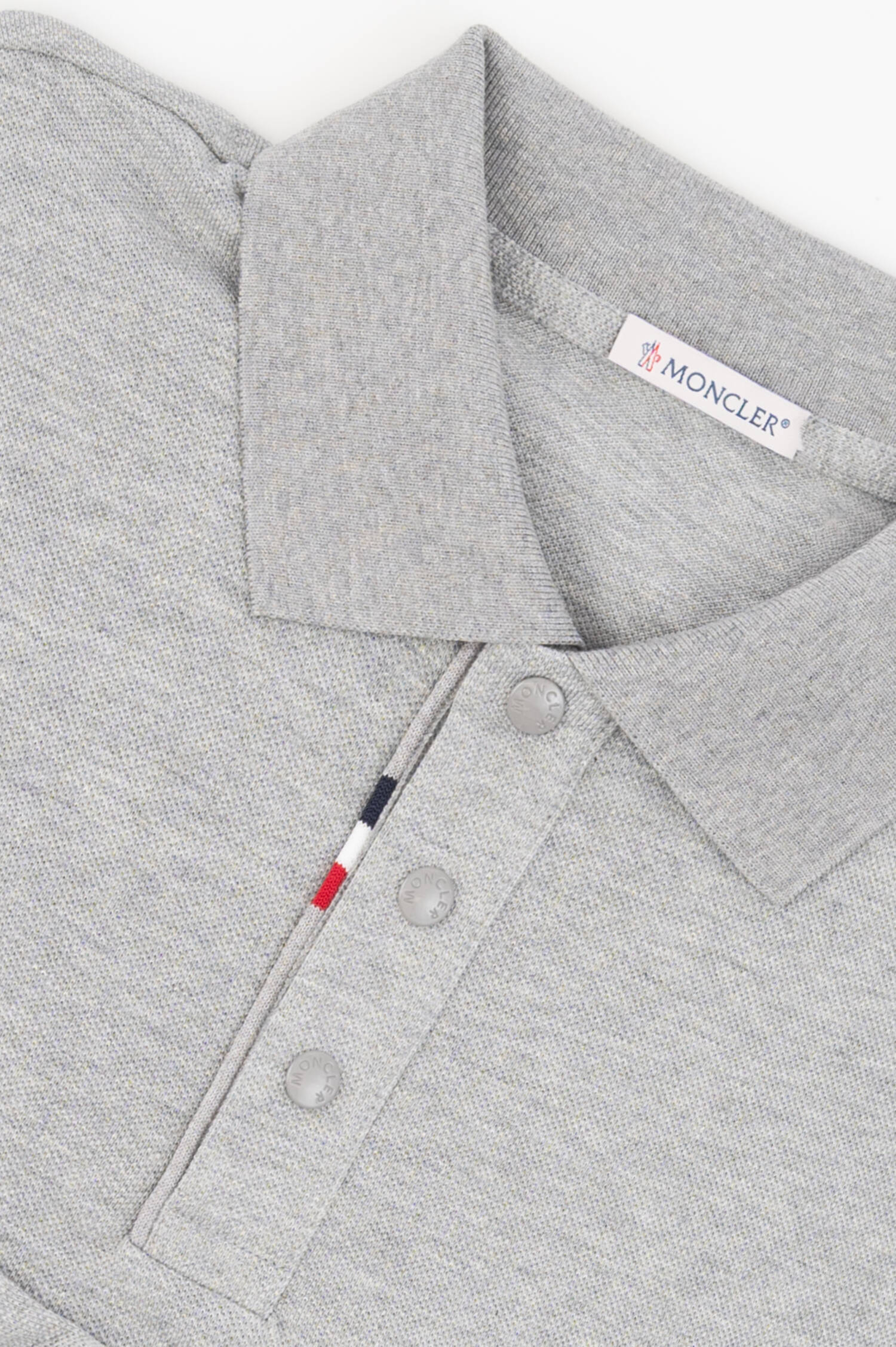 Poloshirt aus Baumwollpiqué in Grau meliert