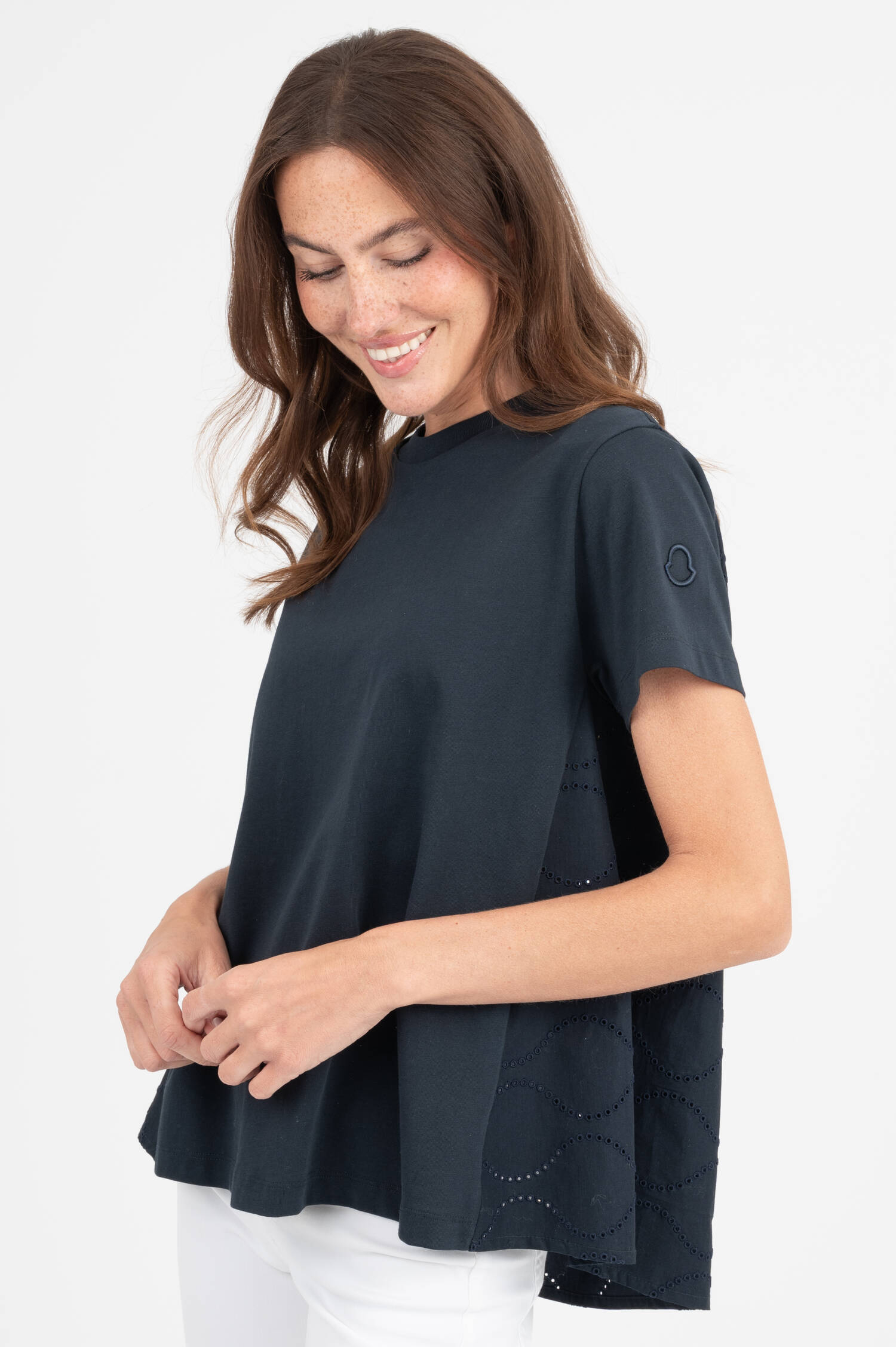T-Shirt mit Lochmuster in Navyblue T-Shirt mit Lochmuster in Navyblue