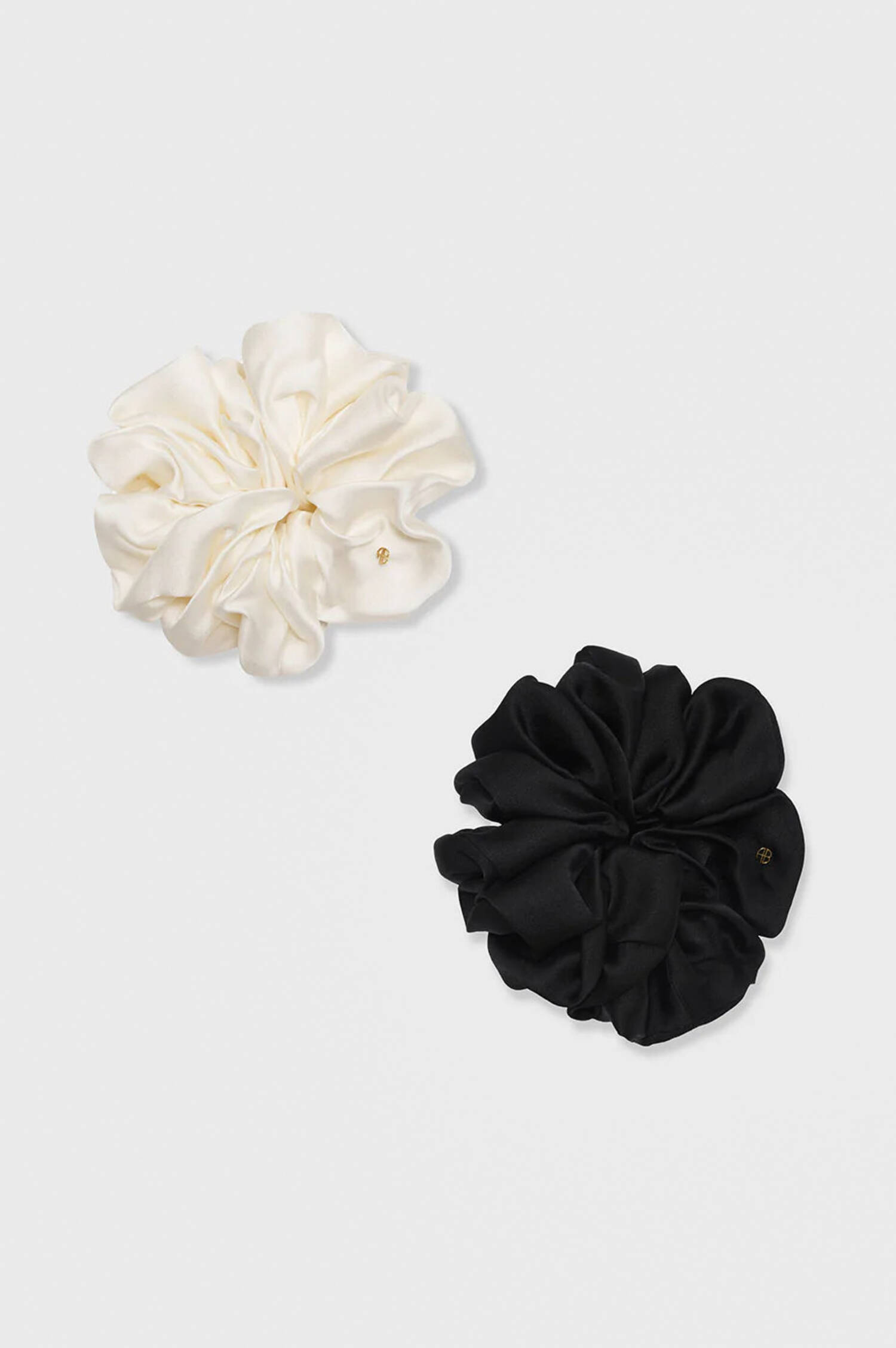 Doppelpack Scrunchies PEARL in Ivory/Schwarz