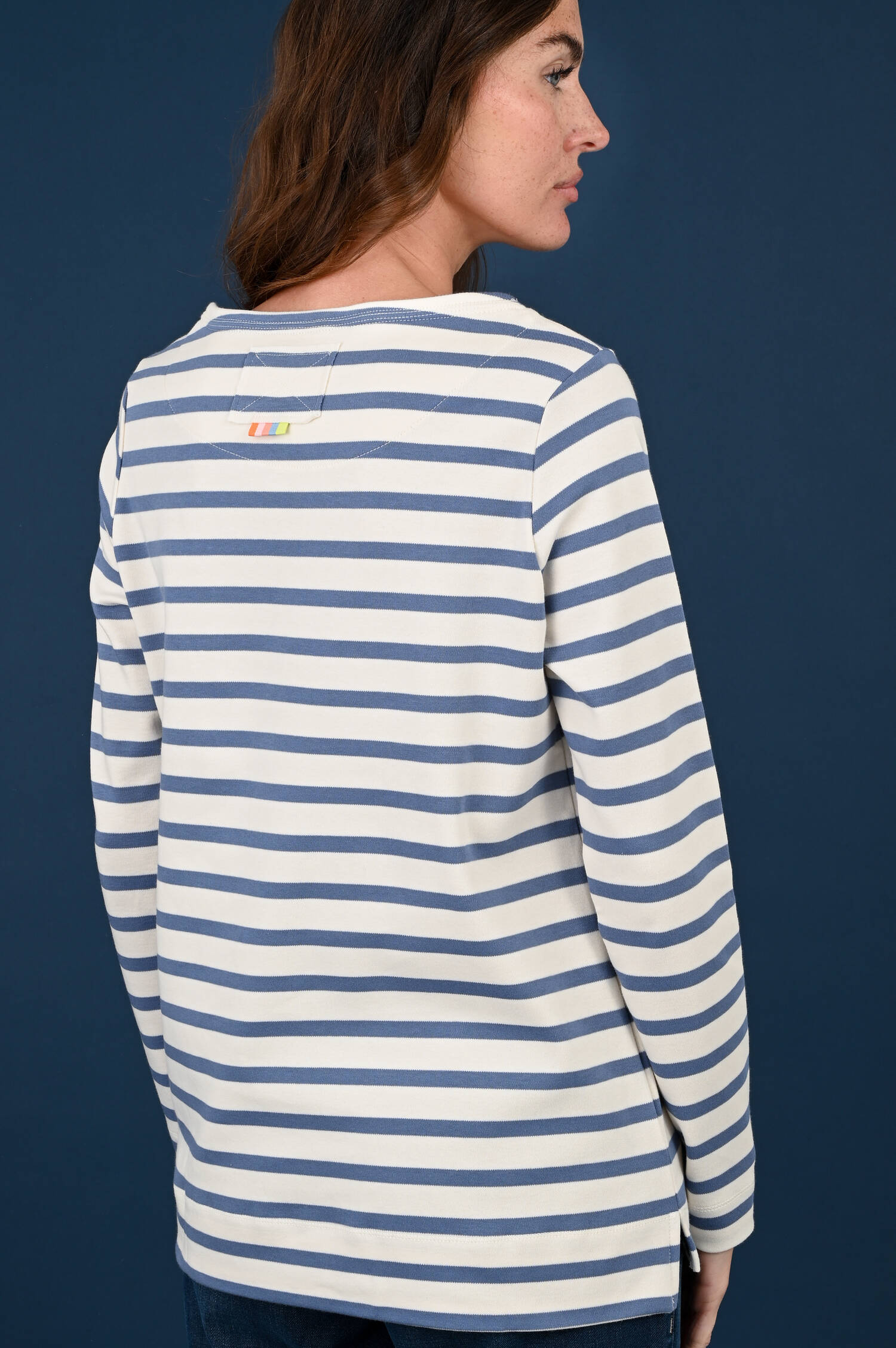 Langarm Ringel T-Shirt in Blau/Weiß Langarm Ringel T-Shirt in Blau/Weiß