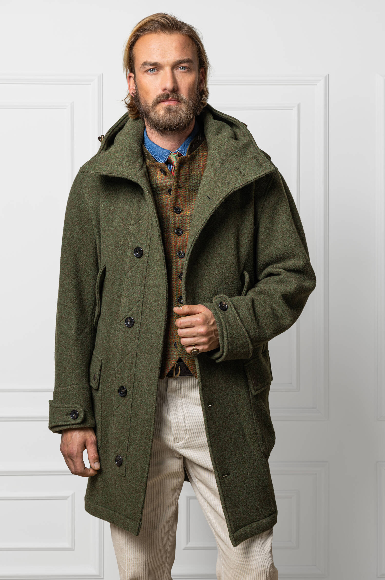 Woll-Parka SIGISUND in Grün Woll-Parka SIGISUND in Grün