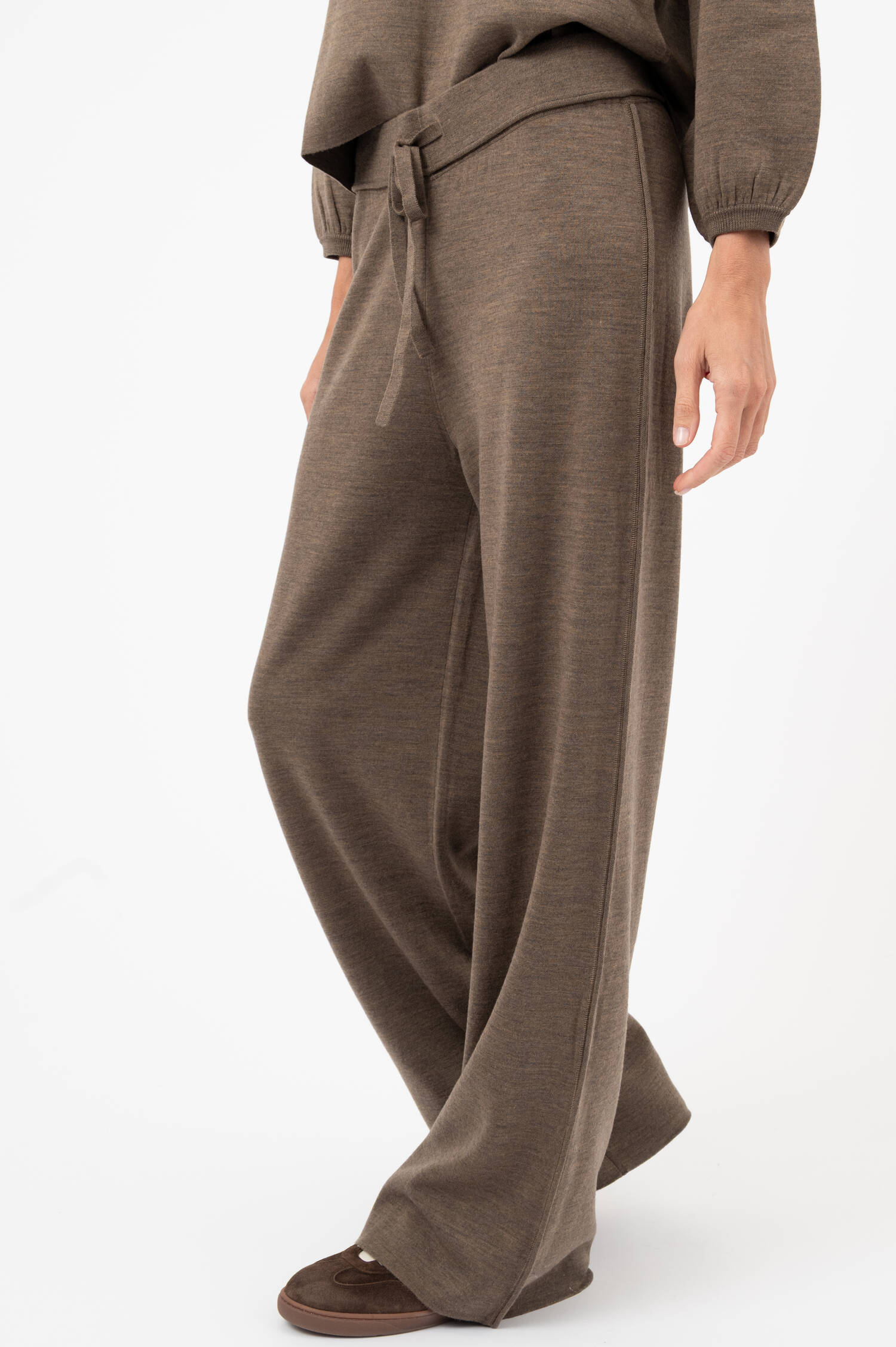 Woll-Mix-Schlupfhose in Braun meliert Woll-Mix-Schlupfhose in Braun meliert