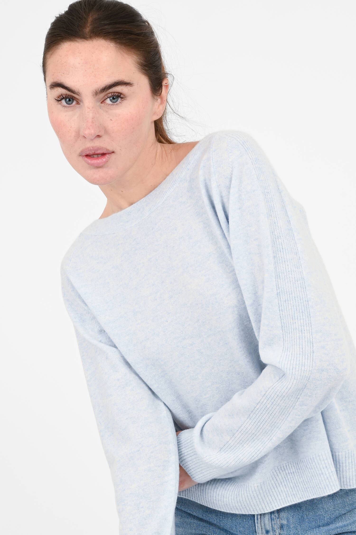 Cashmere-Strickpullover in Ocean