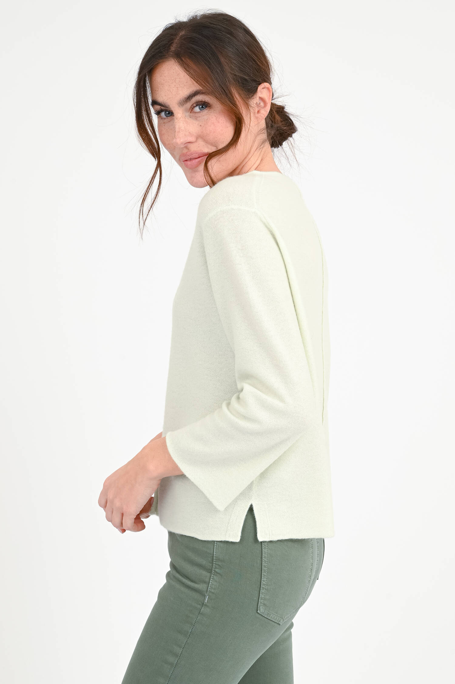 Cardigan aus Cashmere in hellem Mint