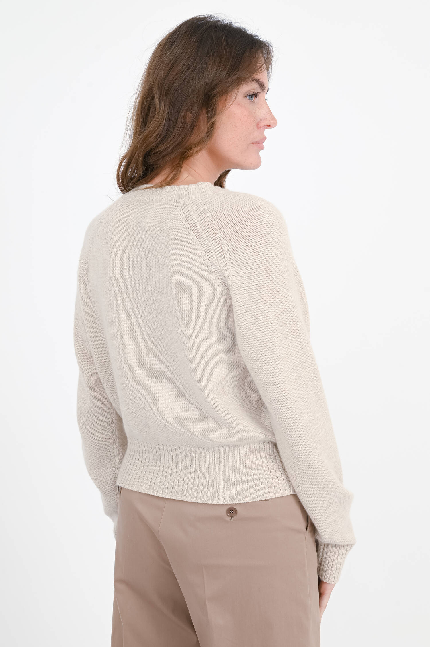 Cardigan aus Cashmere in Hellbeige
