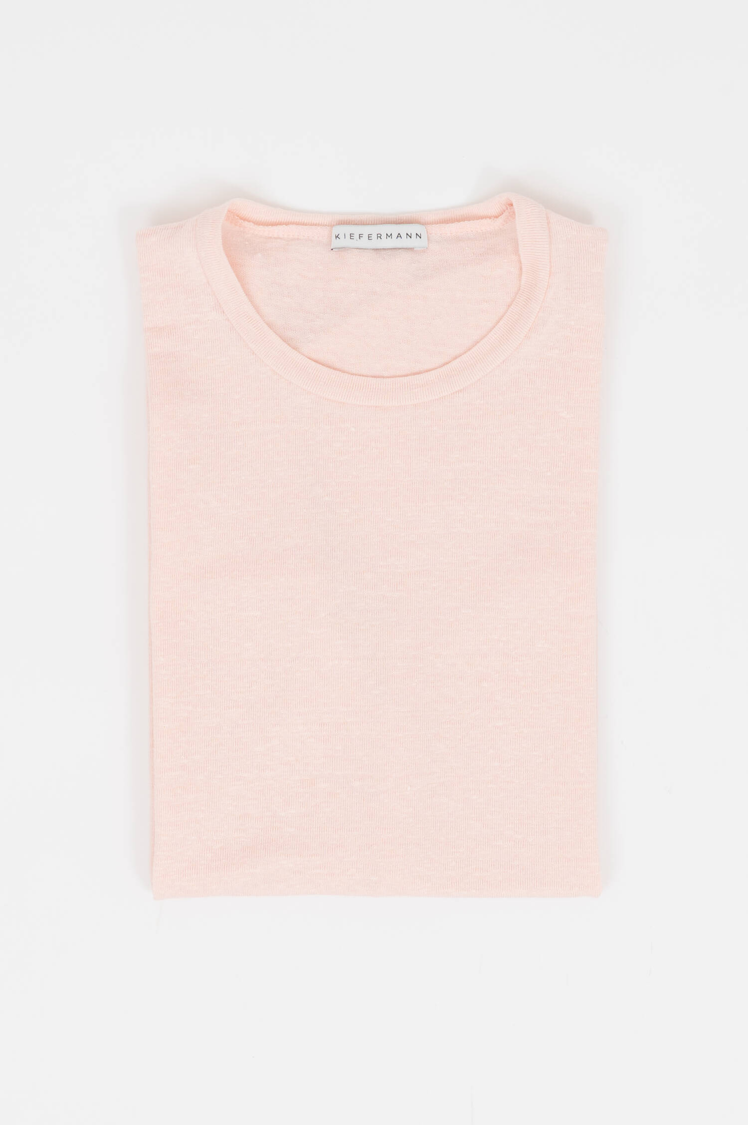 Leinen T-Shirt in Rosa