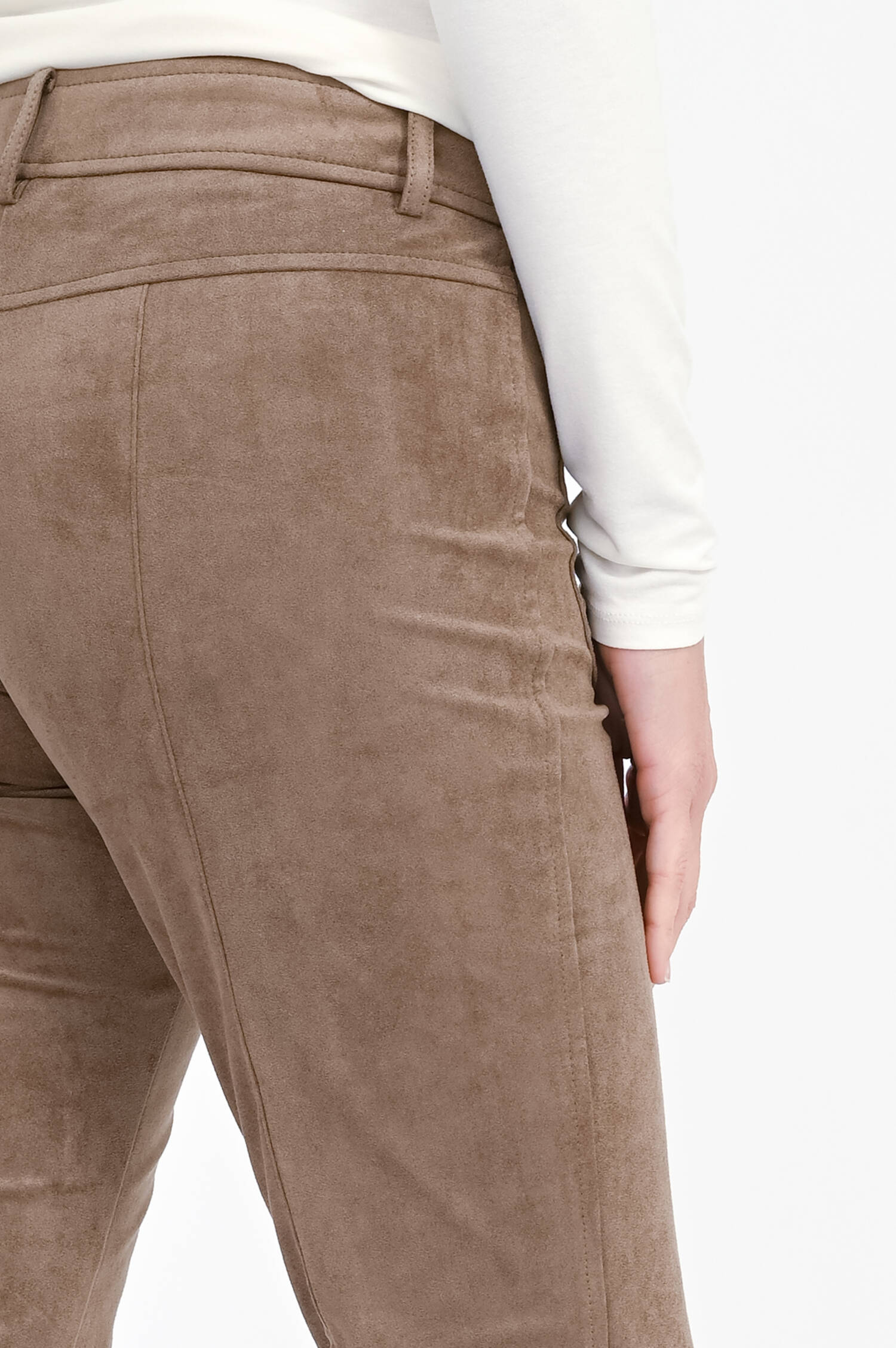 Hose FARAH mit Metall-Details in Mocca Mousse