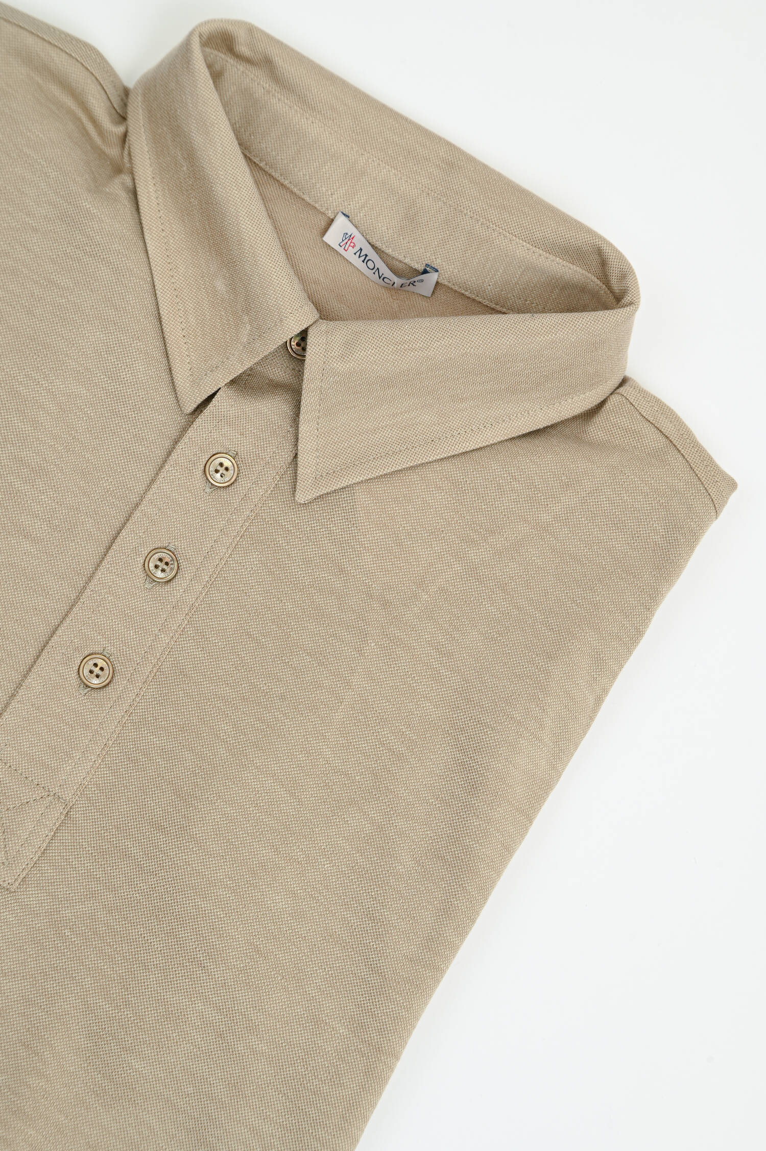 Polo-Shirt aus Baumwoll-Lyocell-Mix in Taupe