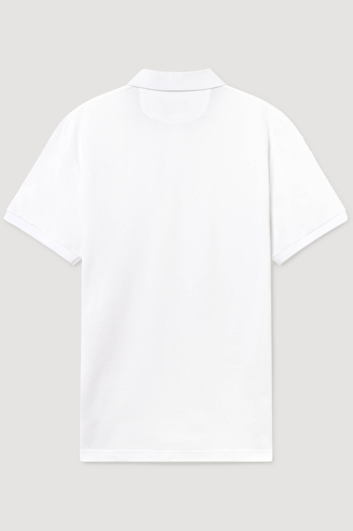 Polo-Shirt mit gesticktem Logo in Weiß